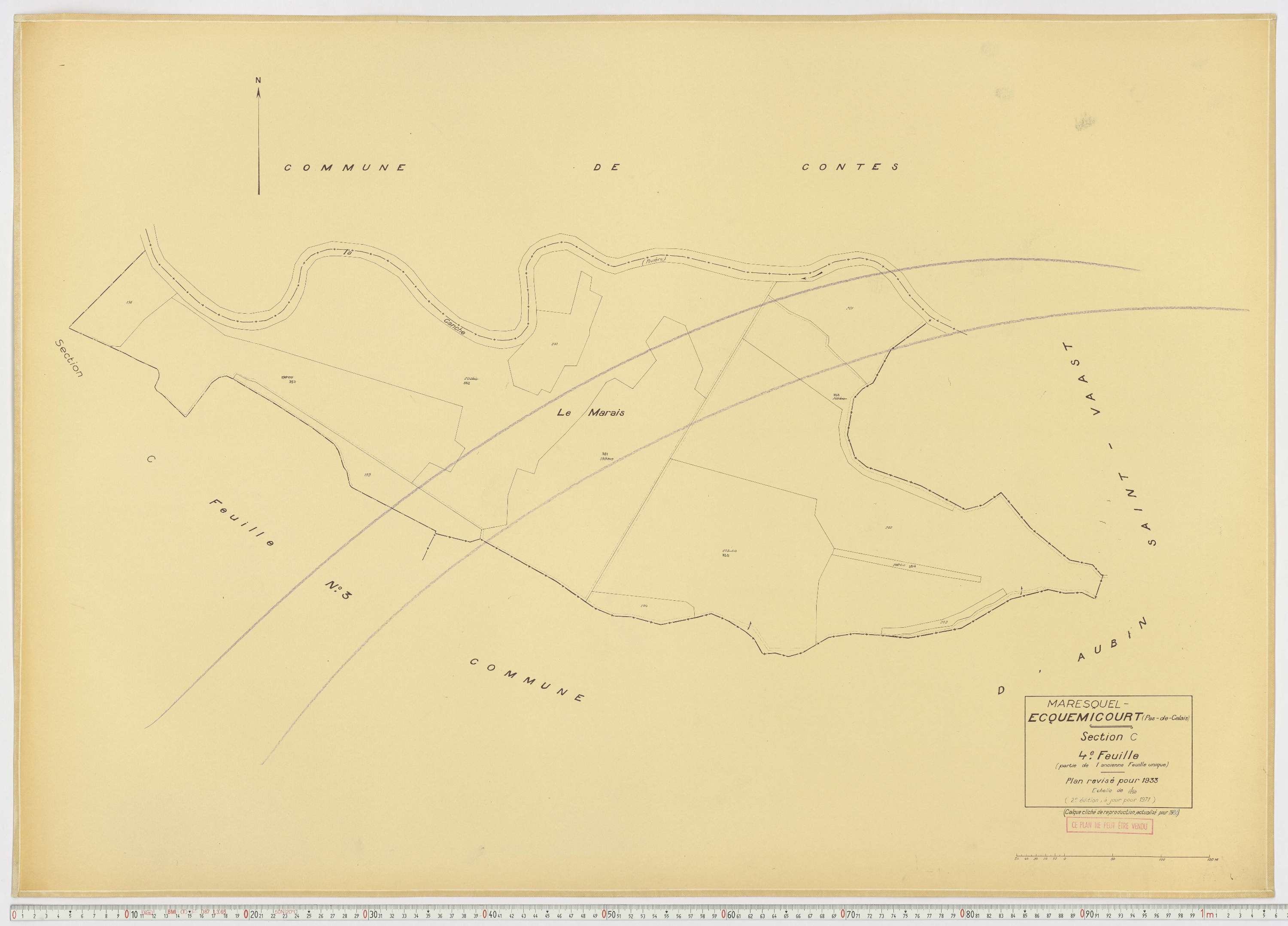 Maresquel-Ecquemicourt - Section C, feuille 4.