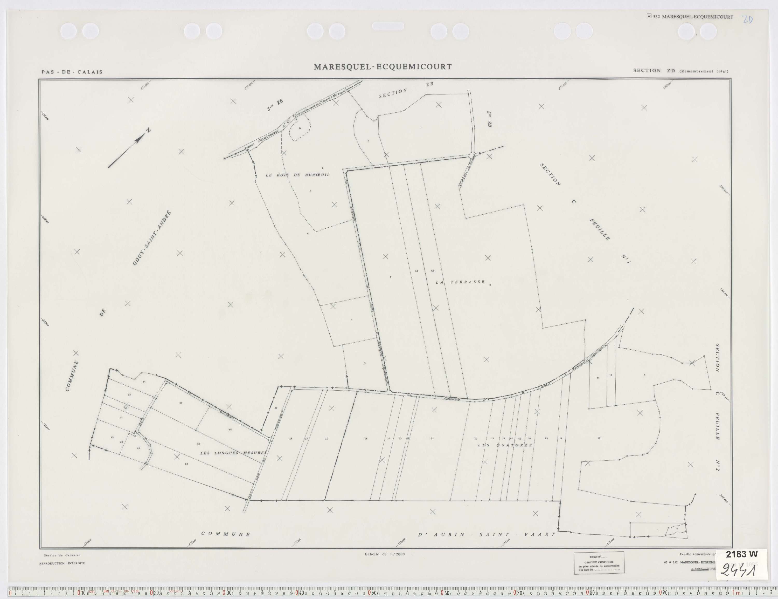 Maresquel-Ecquemicourt - Section ZD.