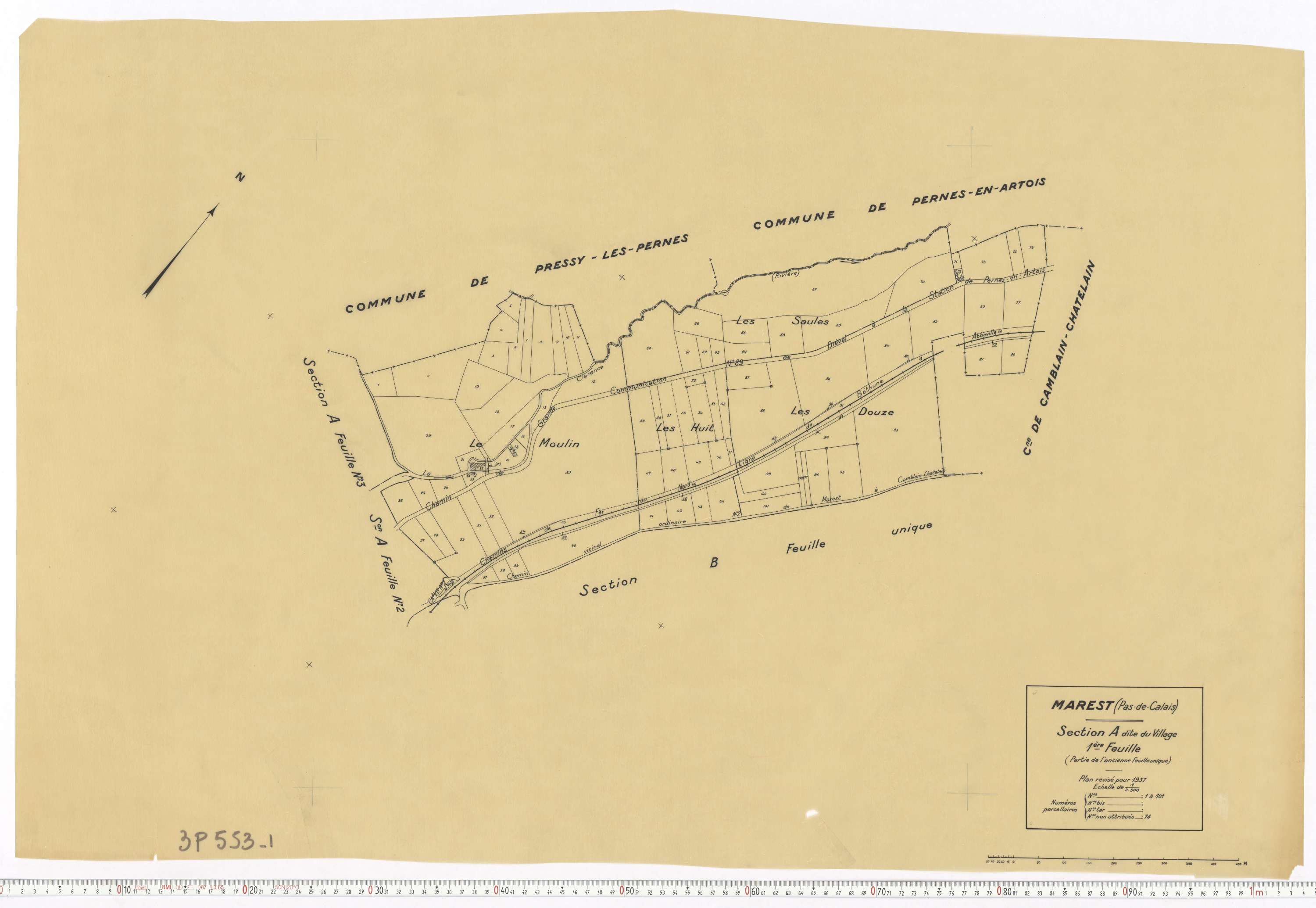 Marest - Section A, feuille 1.