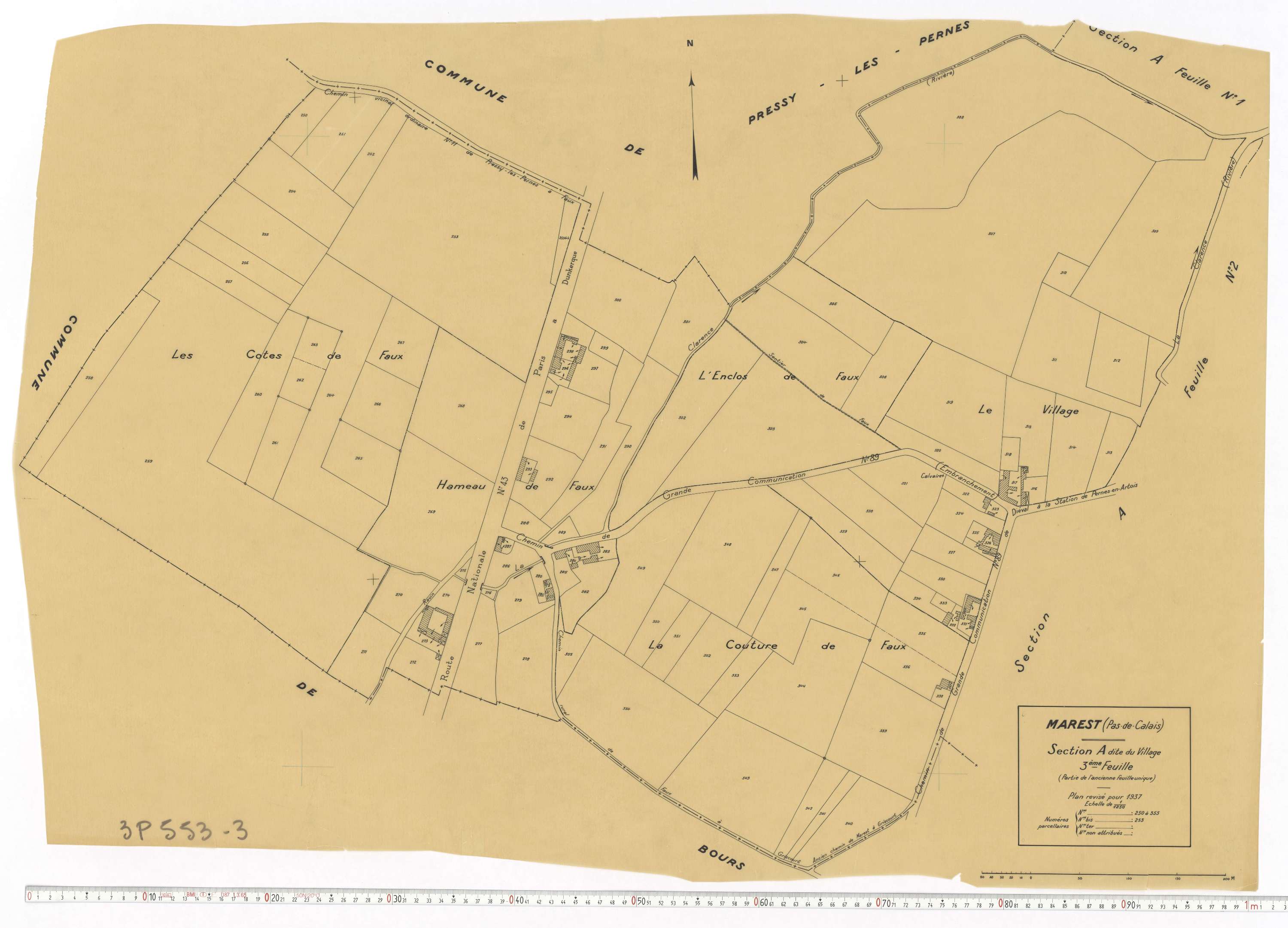 Marest - Section A, feuille 3.