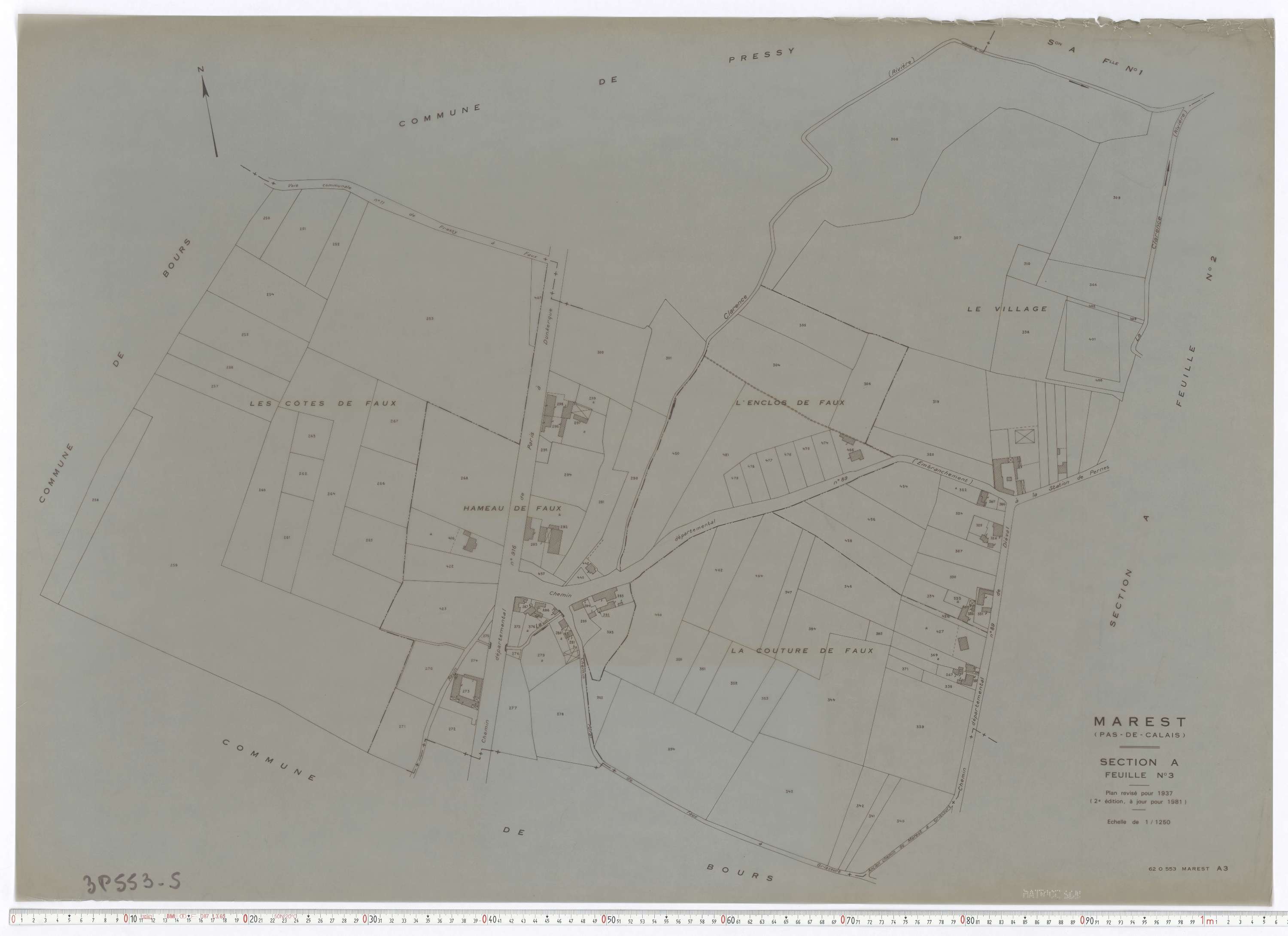 Marest - Section A, feuille 3.