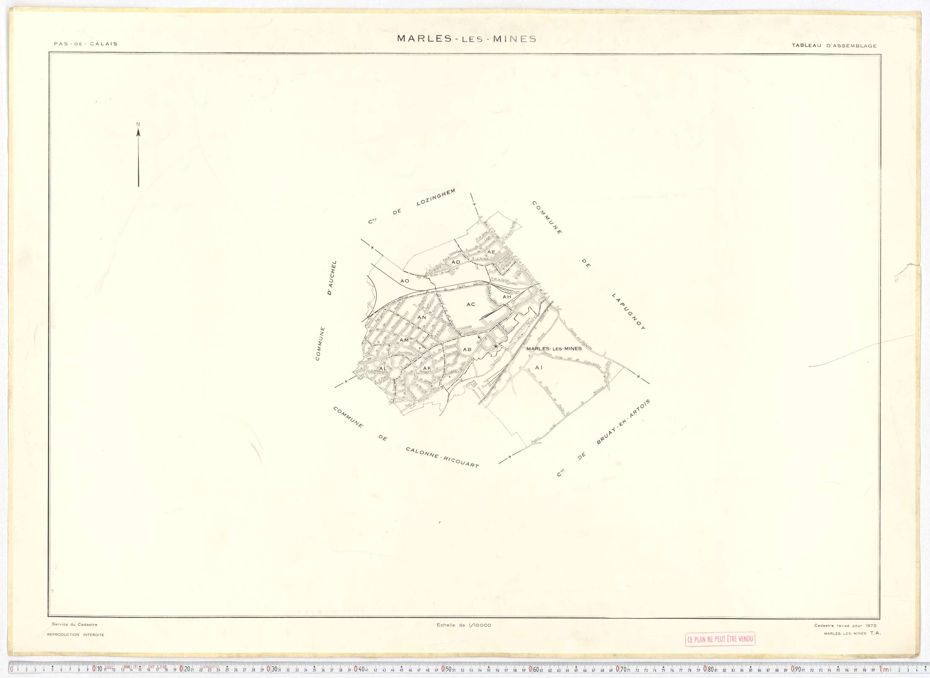 Marles-les-Mines - Tableau d'assemblage.