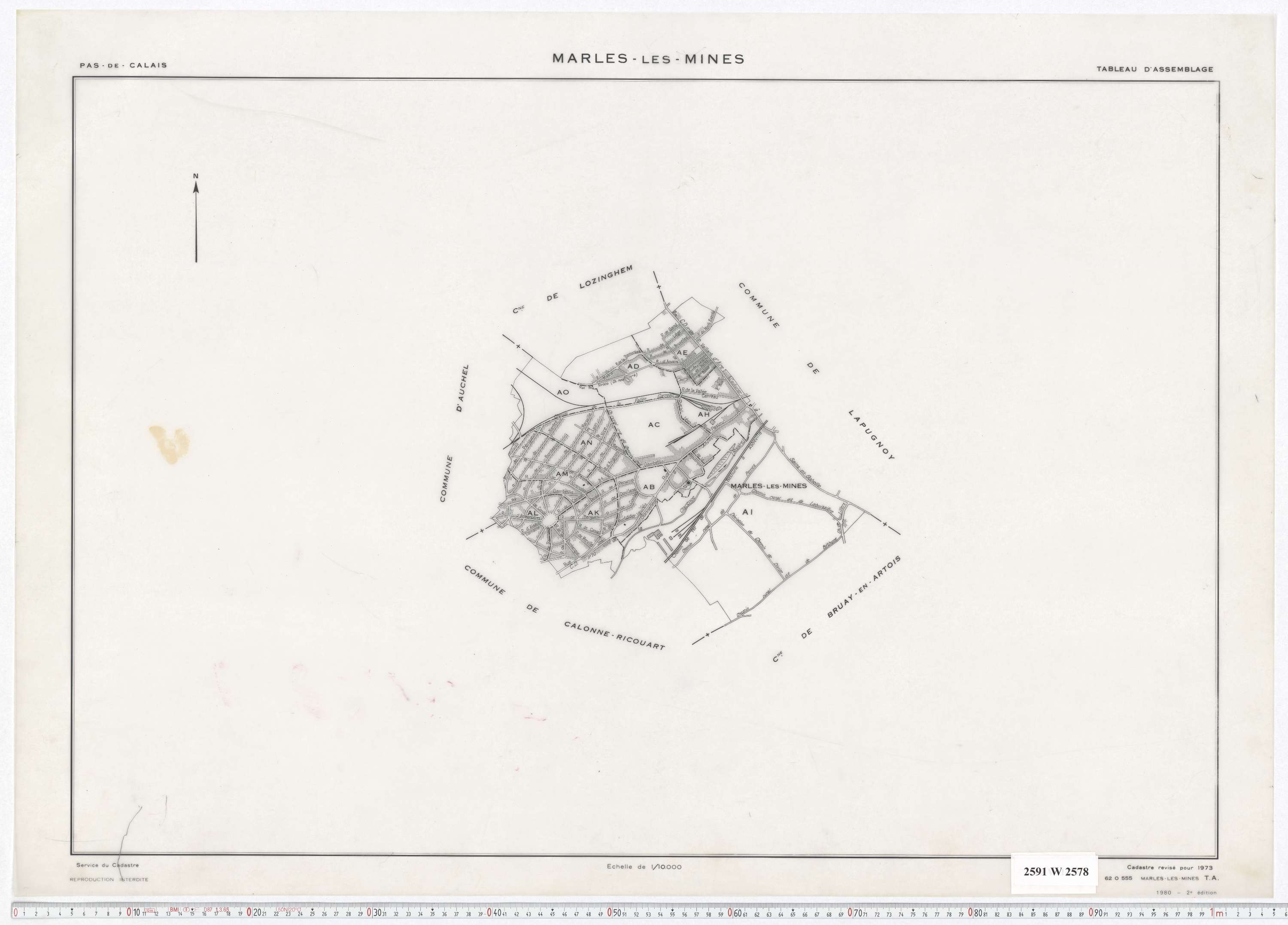 Marles-les-Mines - Tableau d'assemblage.