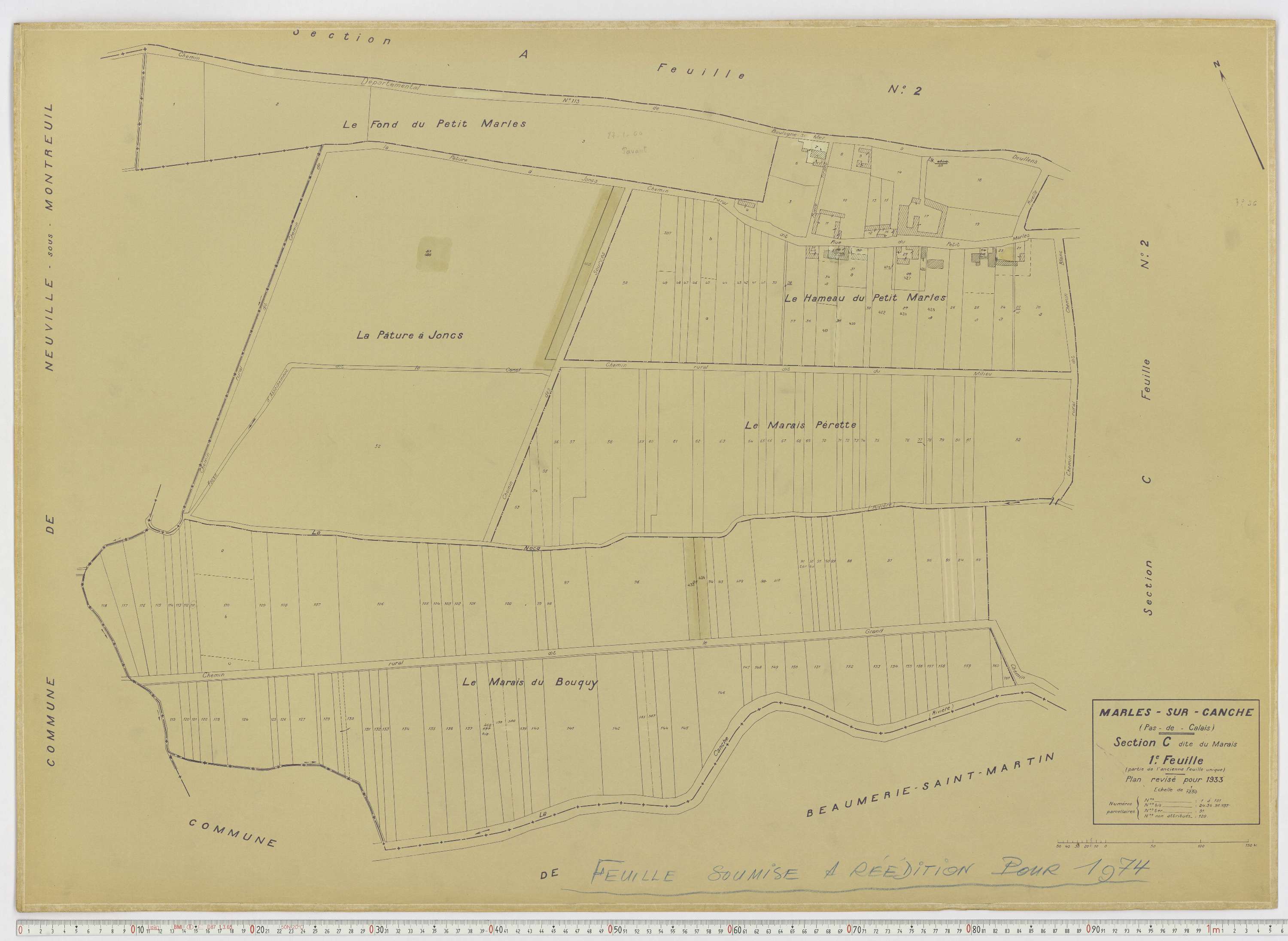 Marles-sur-Canche - Section C, feuille 1.