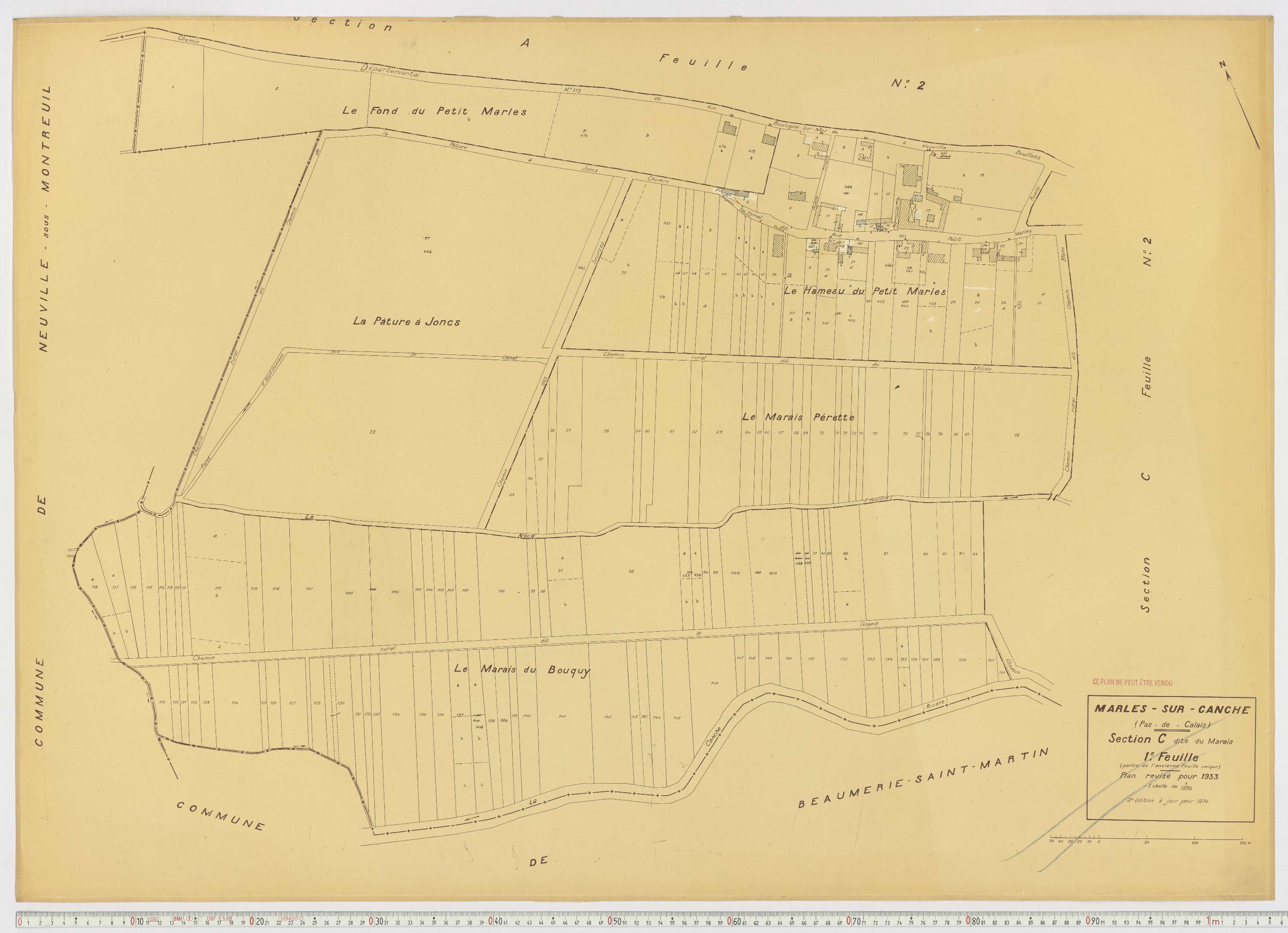 Marles-sur-Canche - Section C, feuille 1.