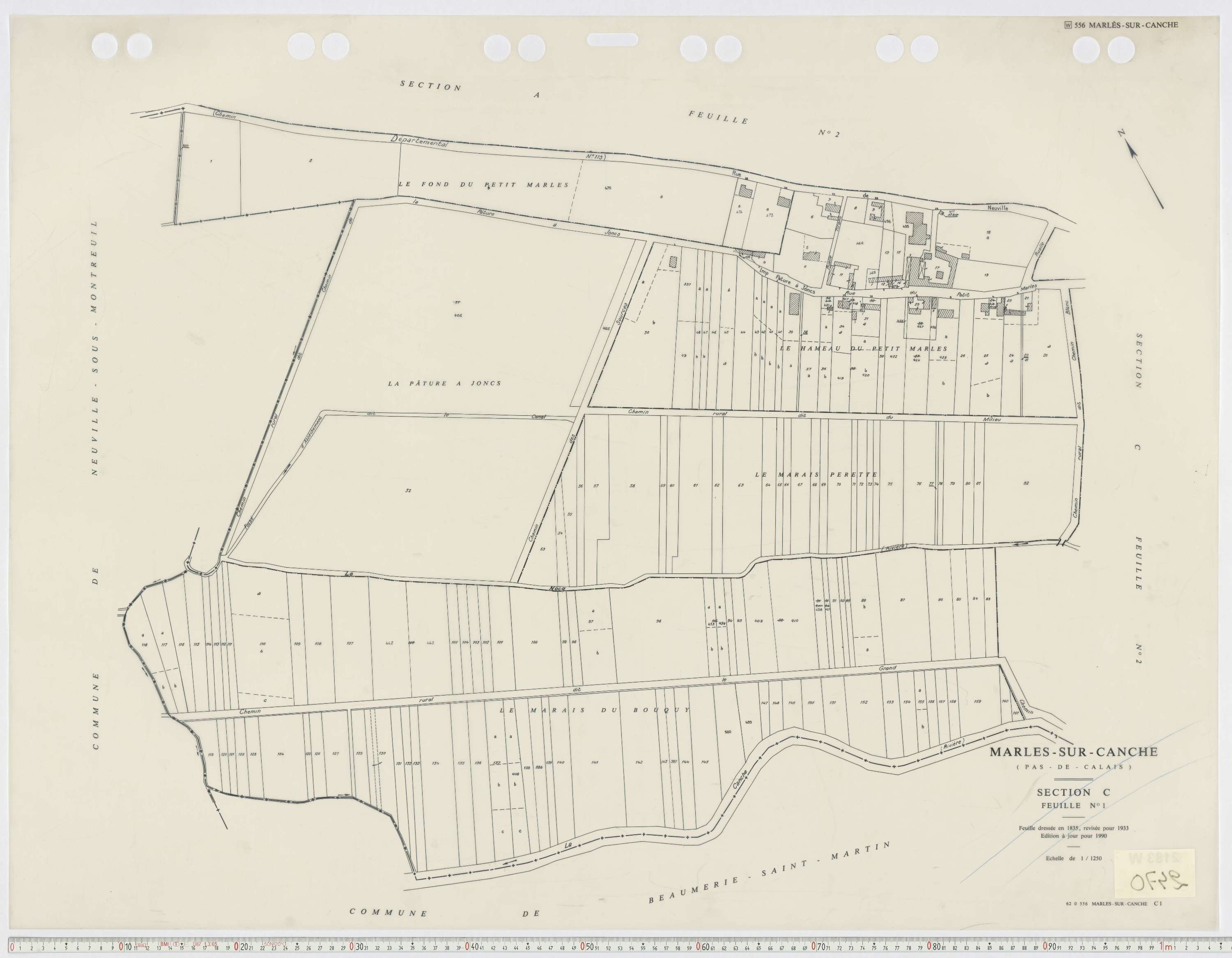 Marles-sur-Canche - Section C, feuille 1.