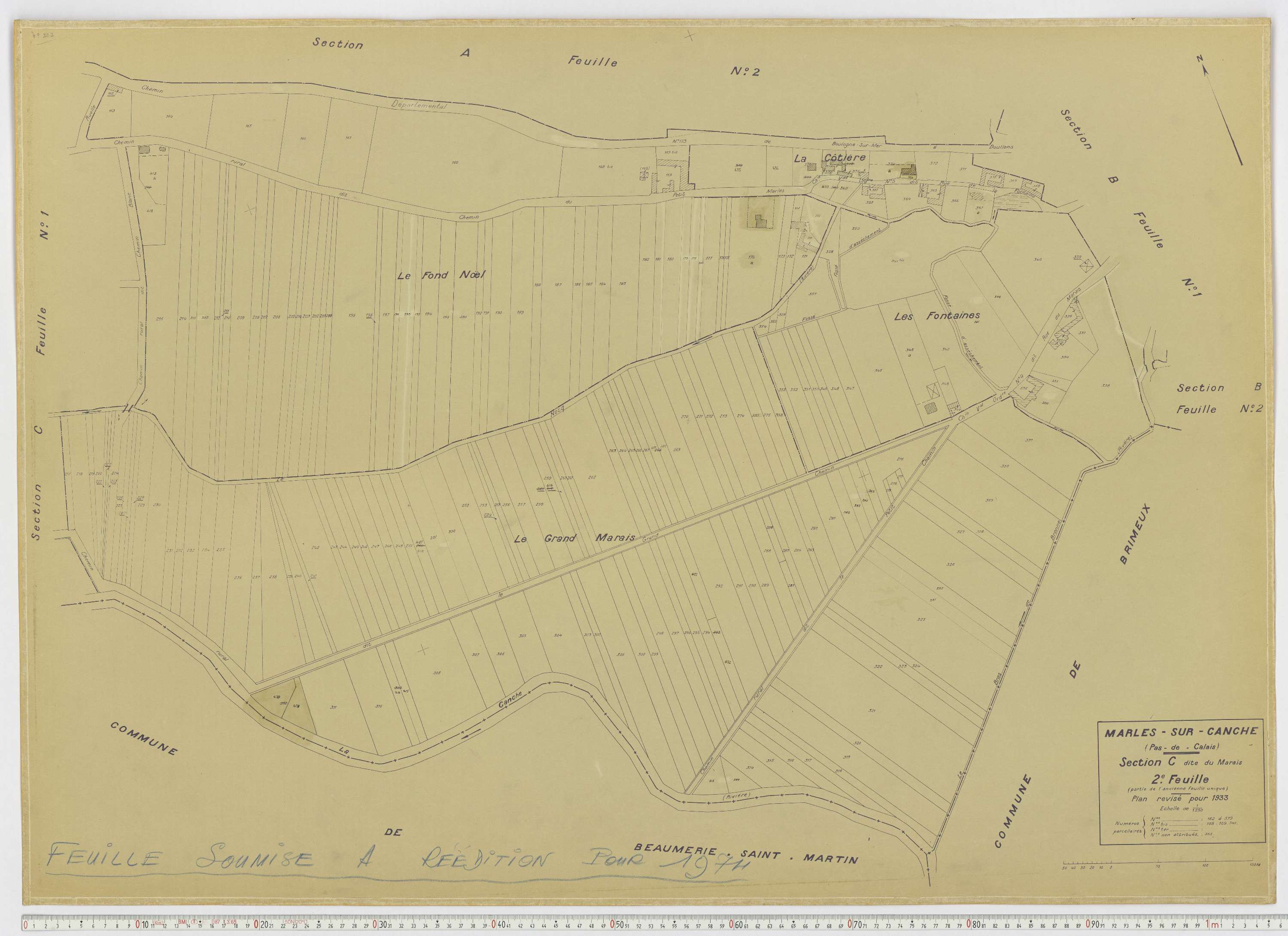 Marles-sur-Canche - Section C, feuille 2.