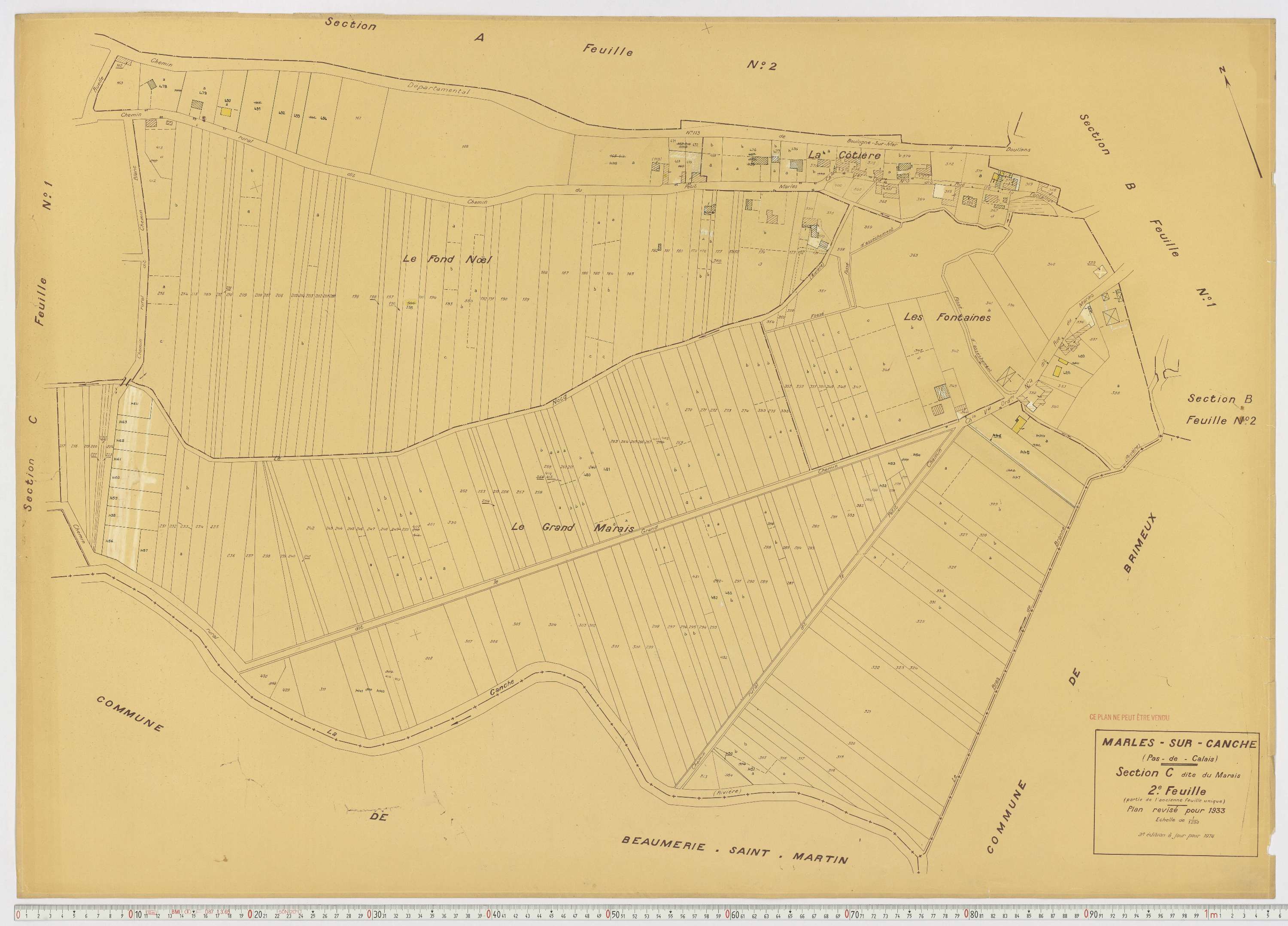 Marles-sur-Canche - Section C, feuille 2.