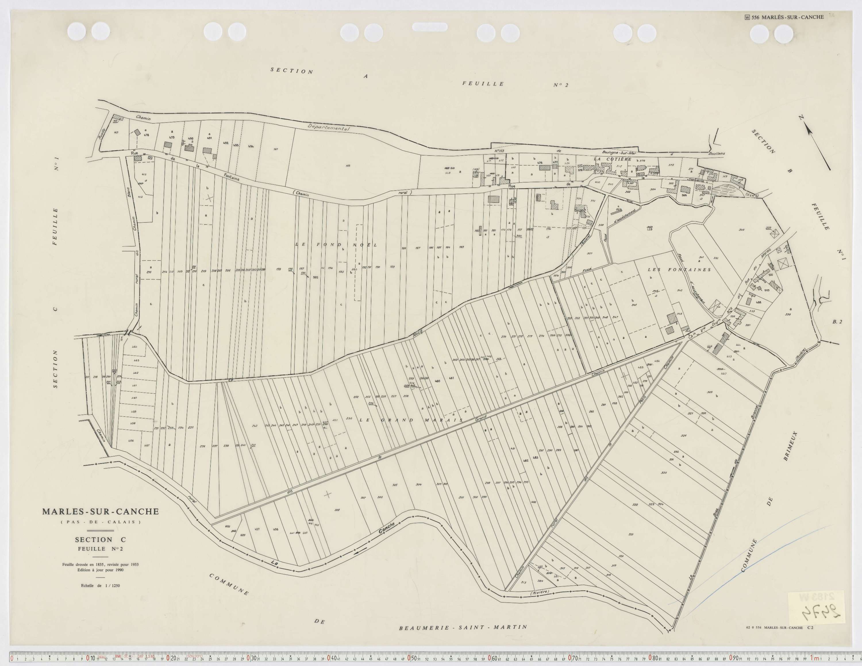 Marles-sur-Canche - Section C, feuille 2.