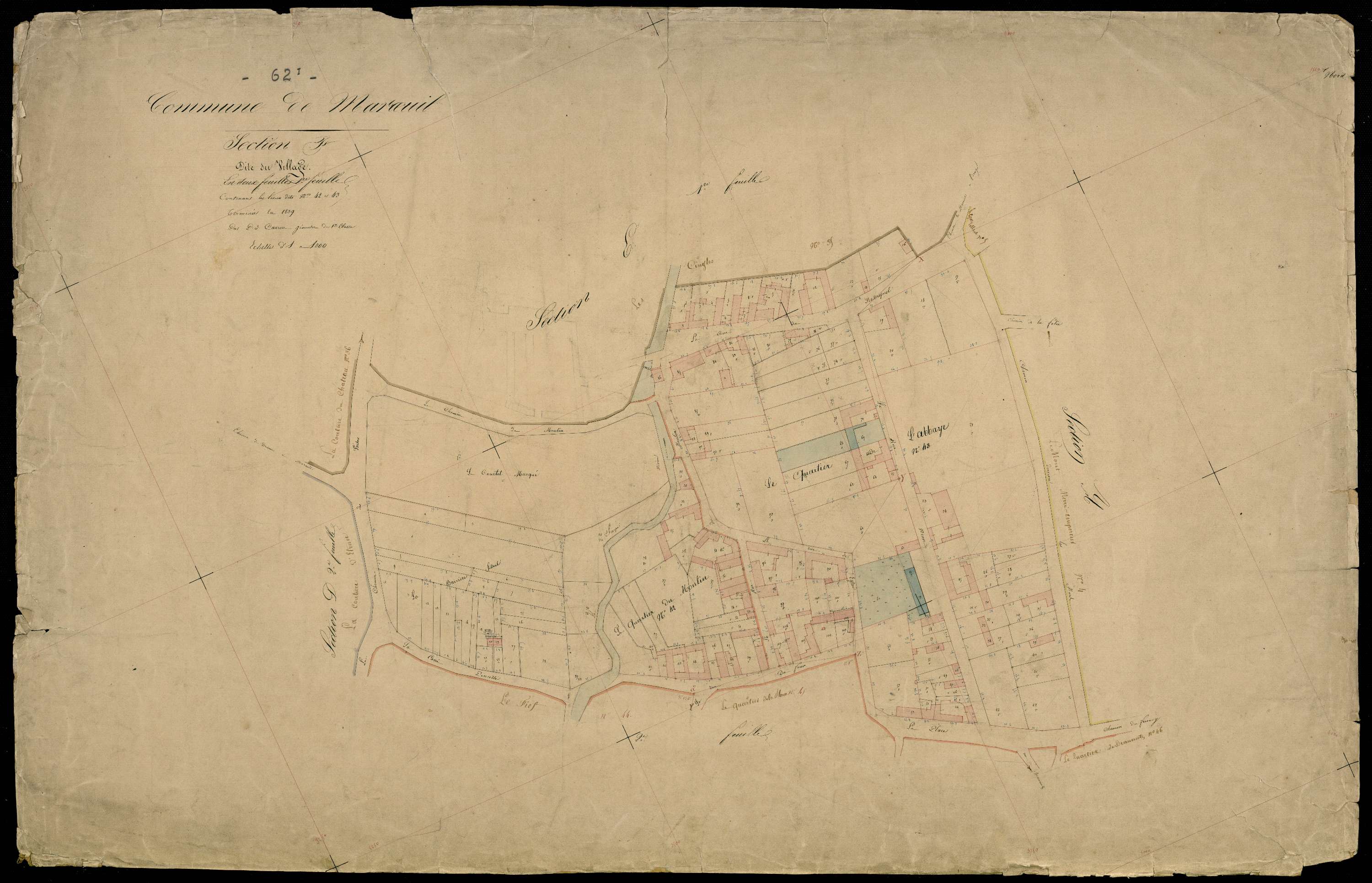 Marœuil - Section F, 1re feuille