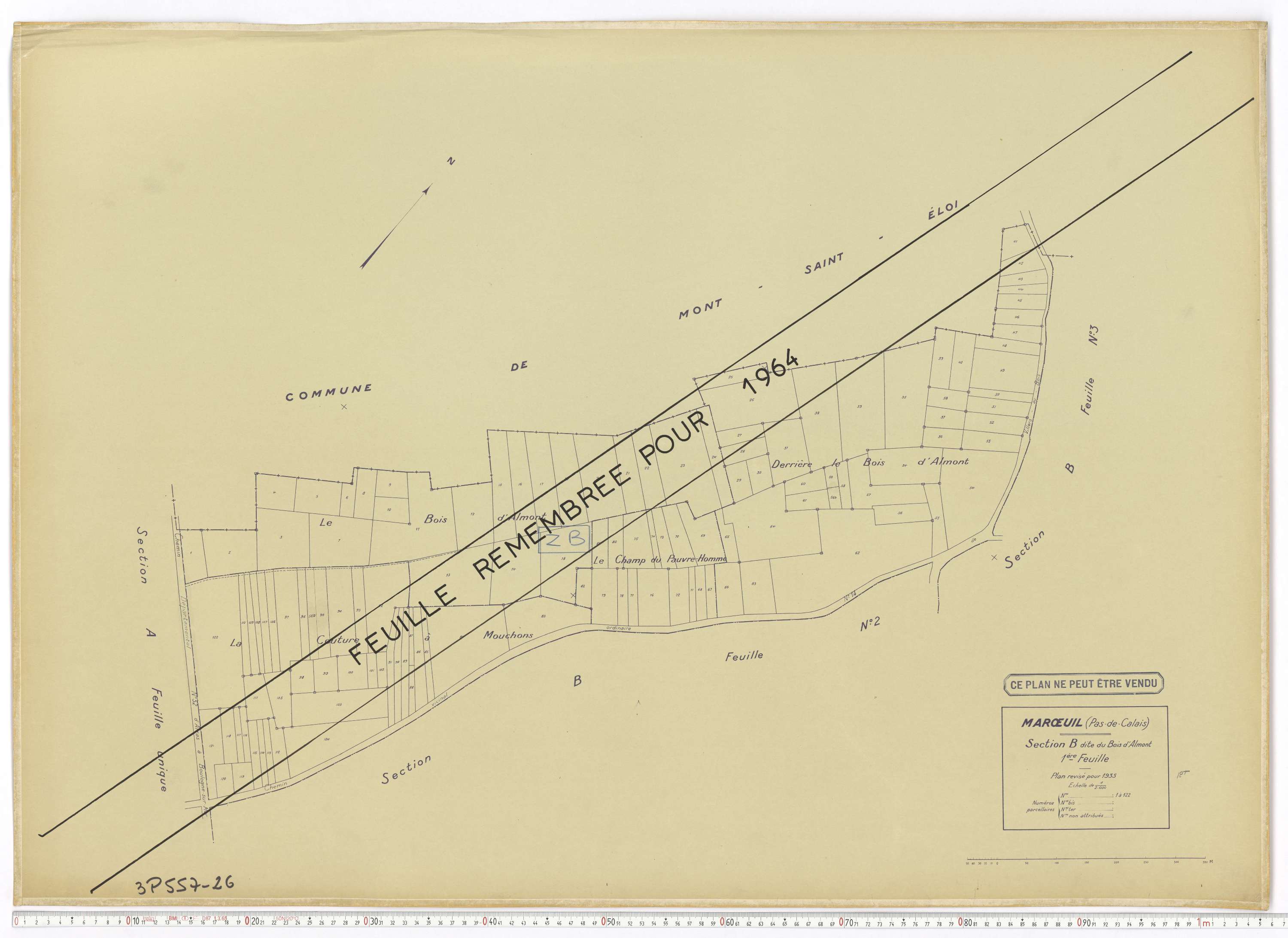 Marœuil - Section B, feuille 1.