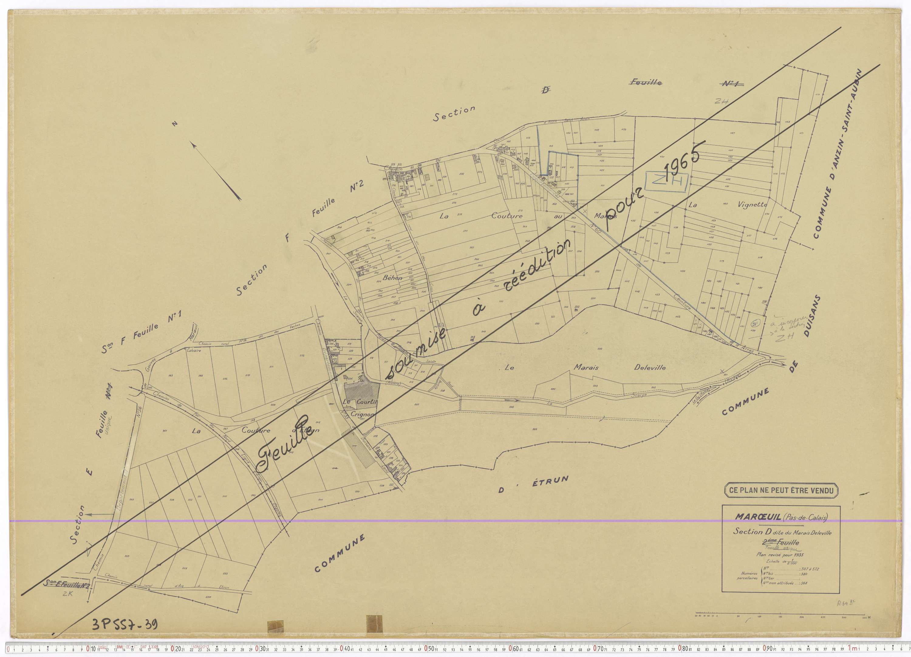 Marœuil - Section D, feuille 2.