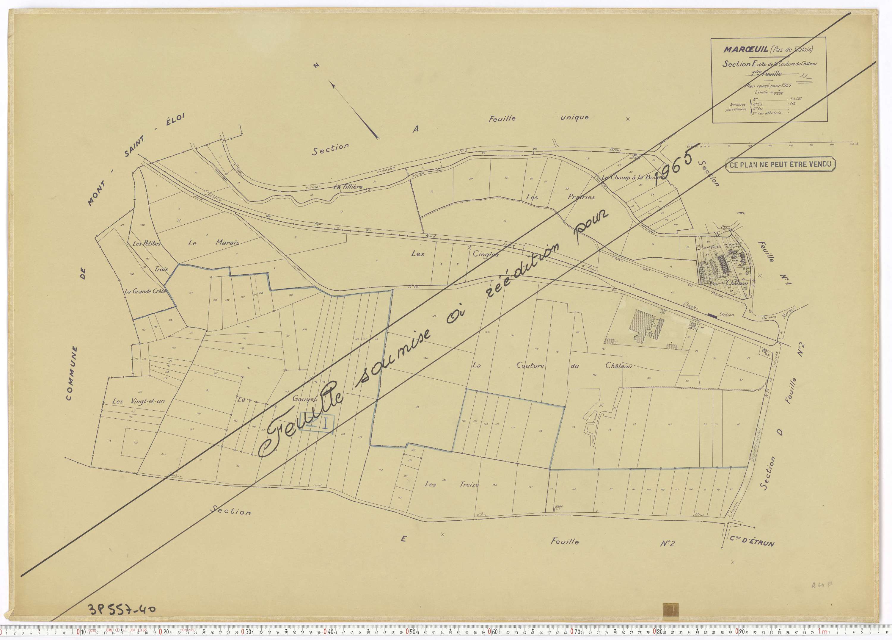 Marœuil - Section E, feuille 1.
