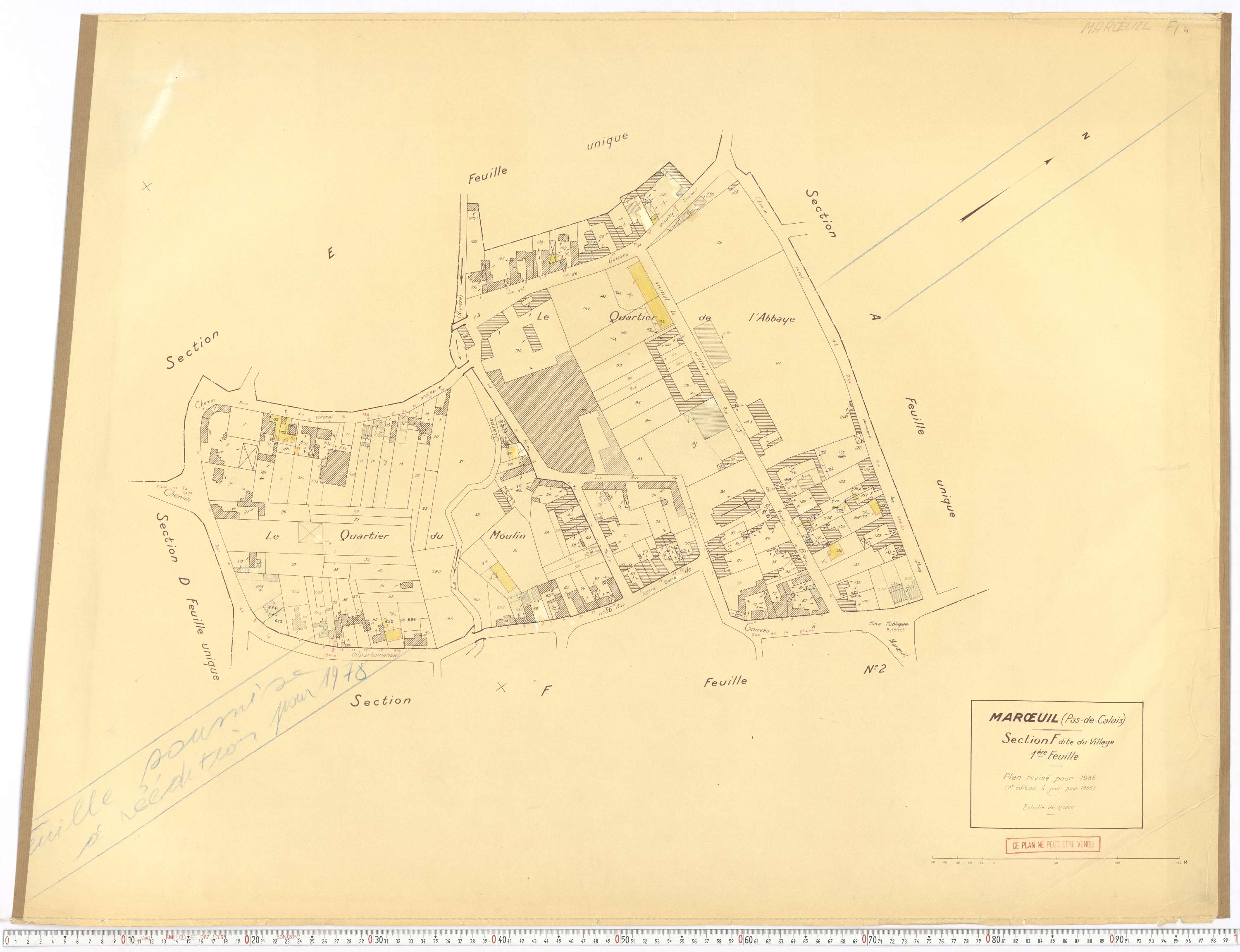 Marœuil - Section F, feuille 1.