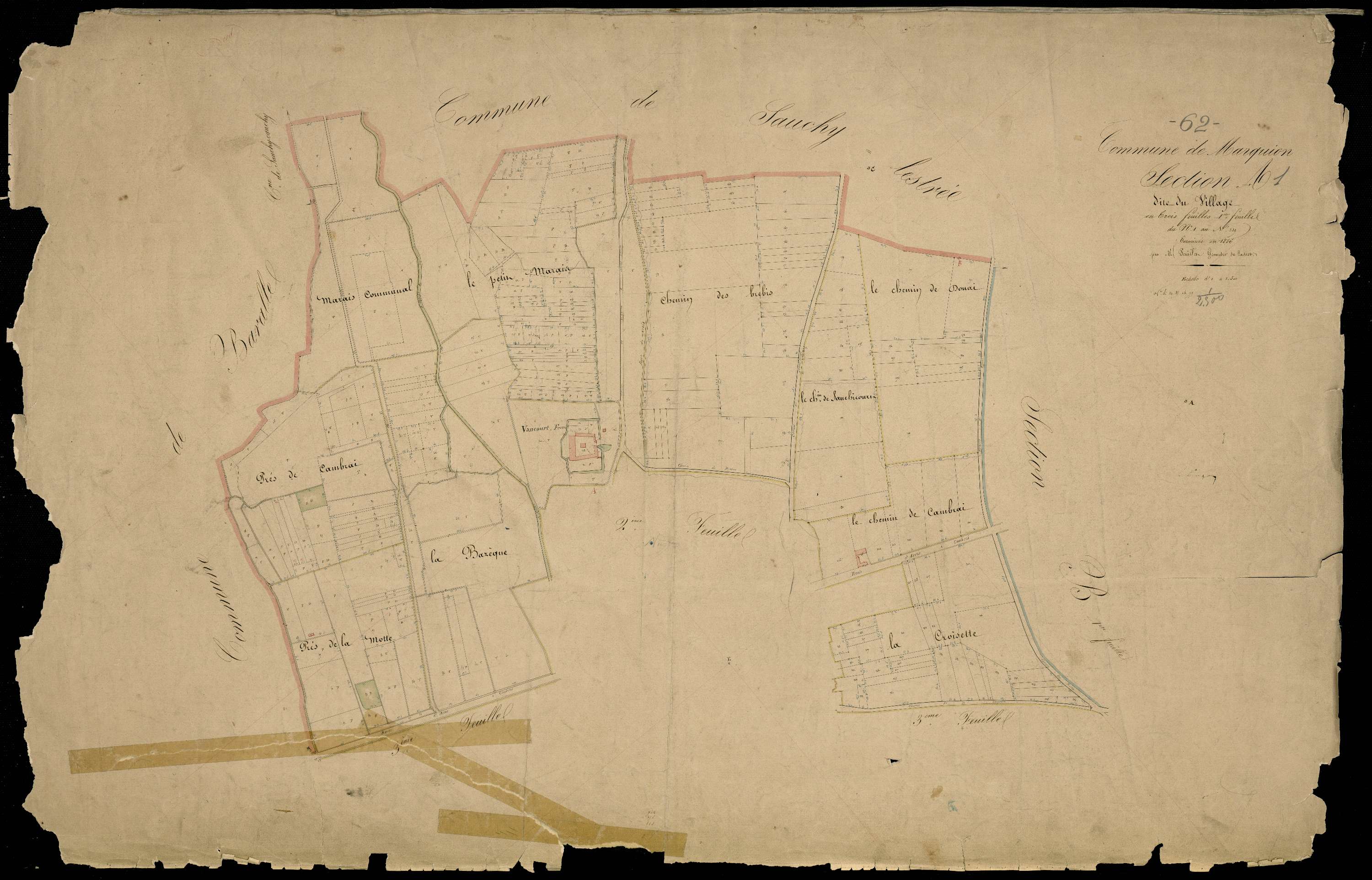 Marquion - Section A, 1re feuille