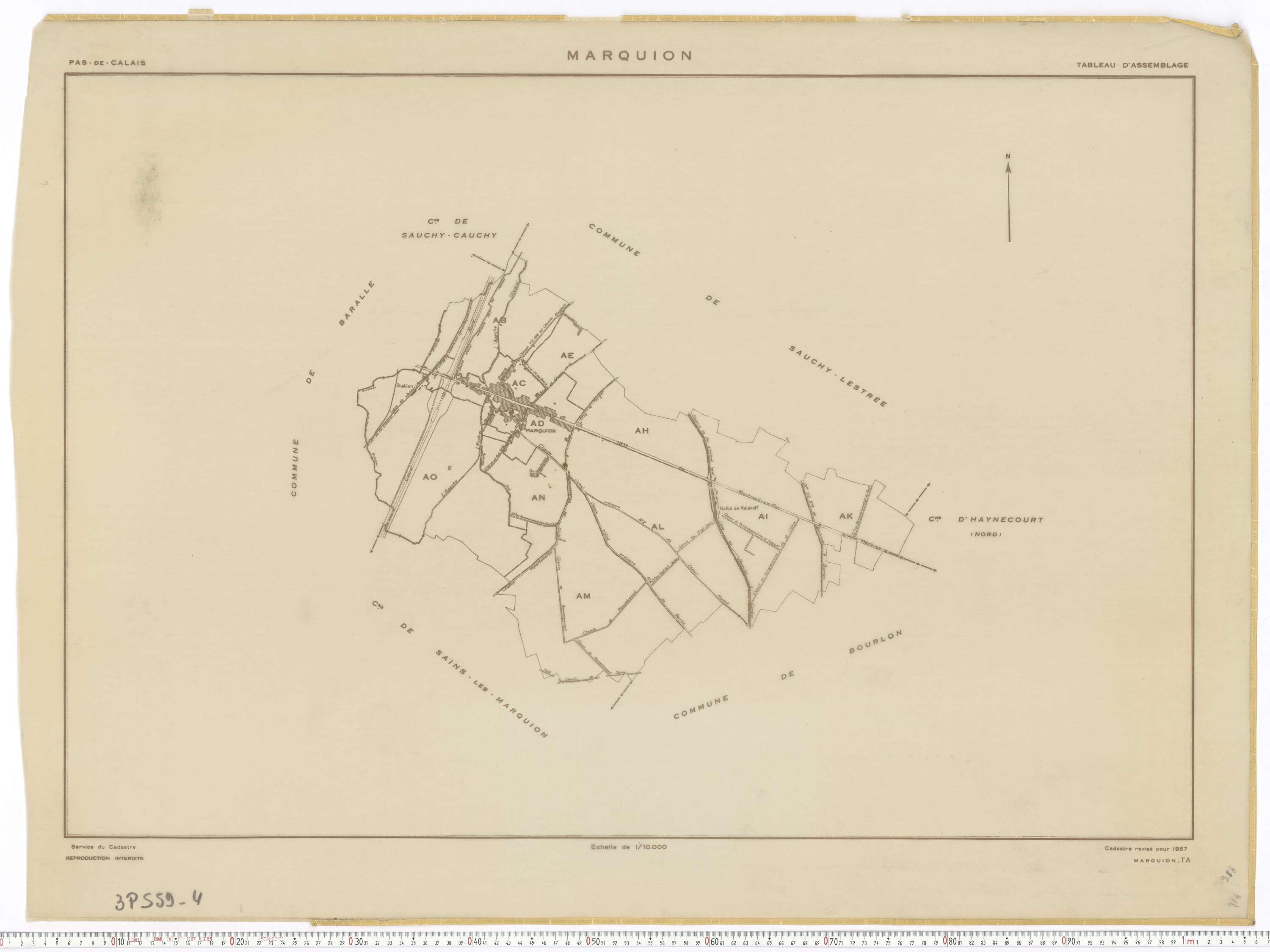 Marquion - Tableau d'assemblage.