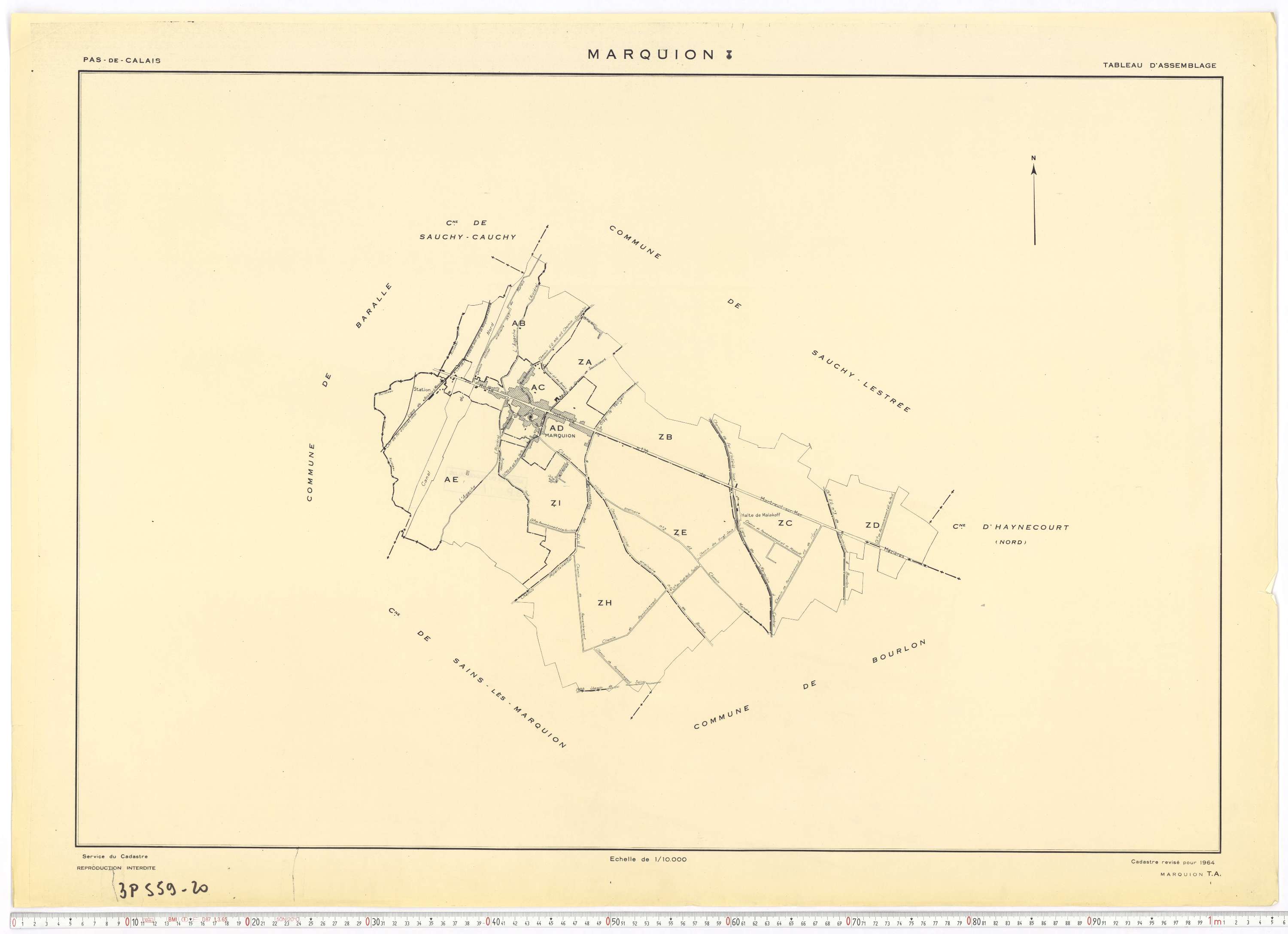 Marquion - Tableau d'assemblage.