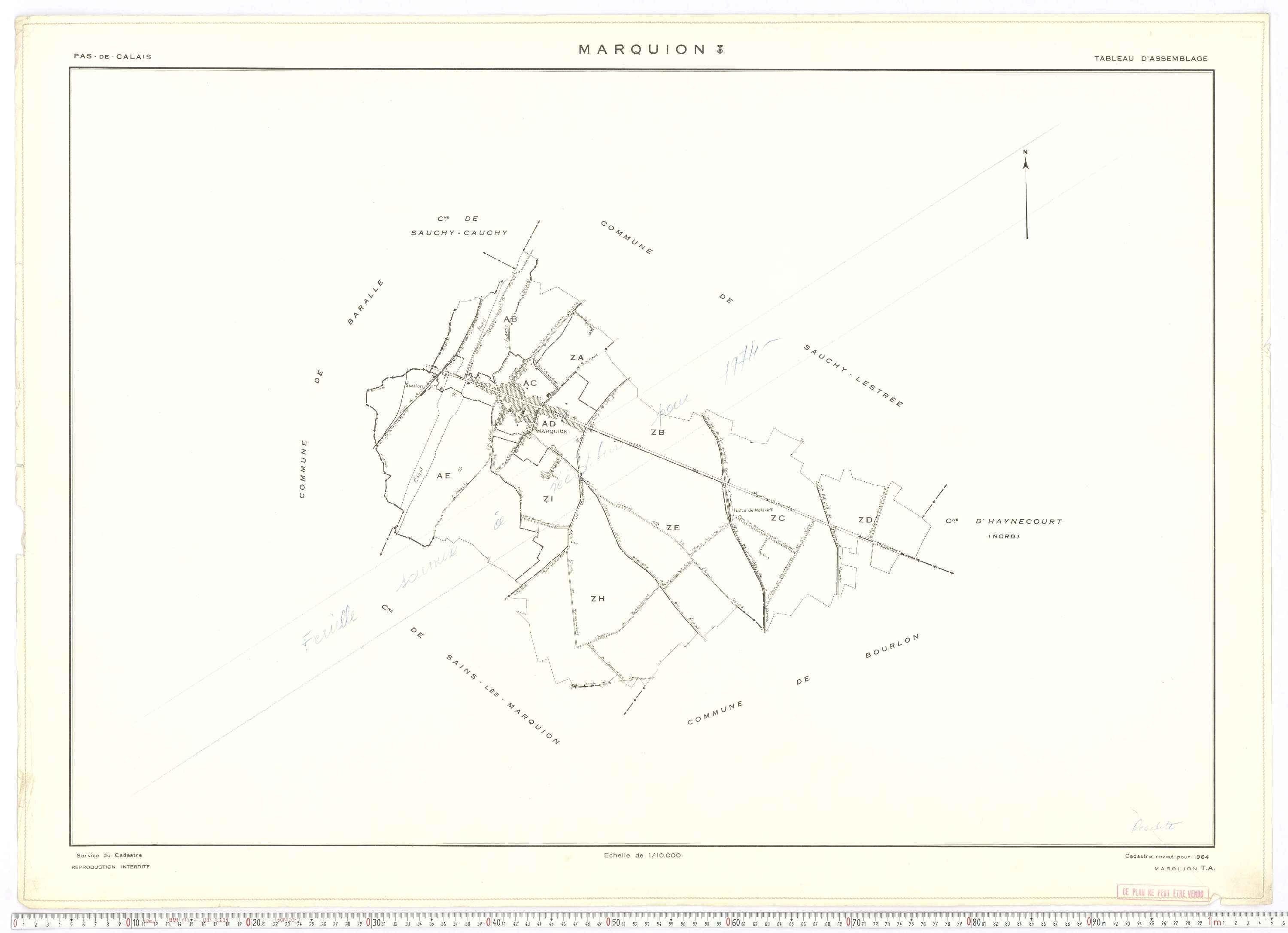 Marquion - Tableau d'assemblage.
