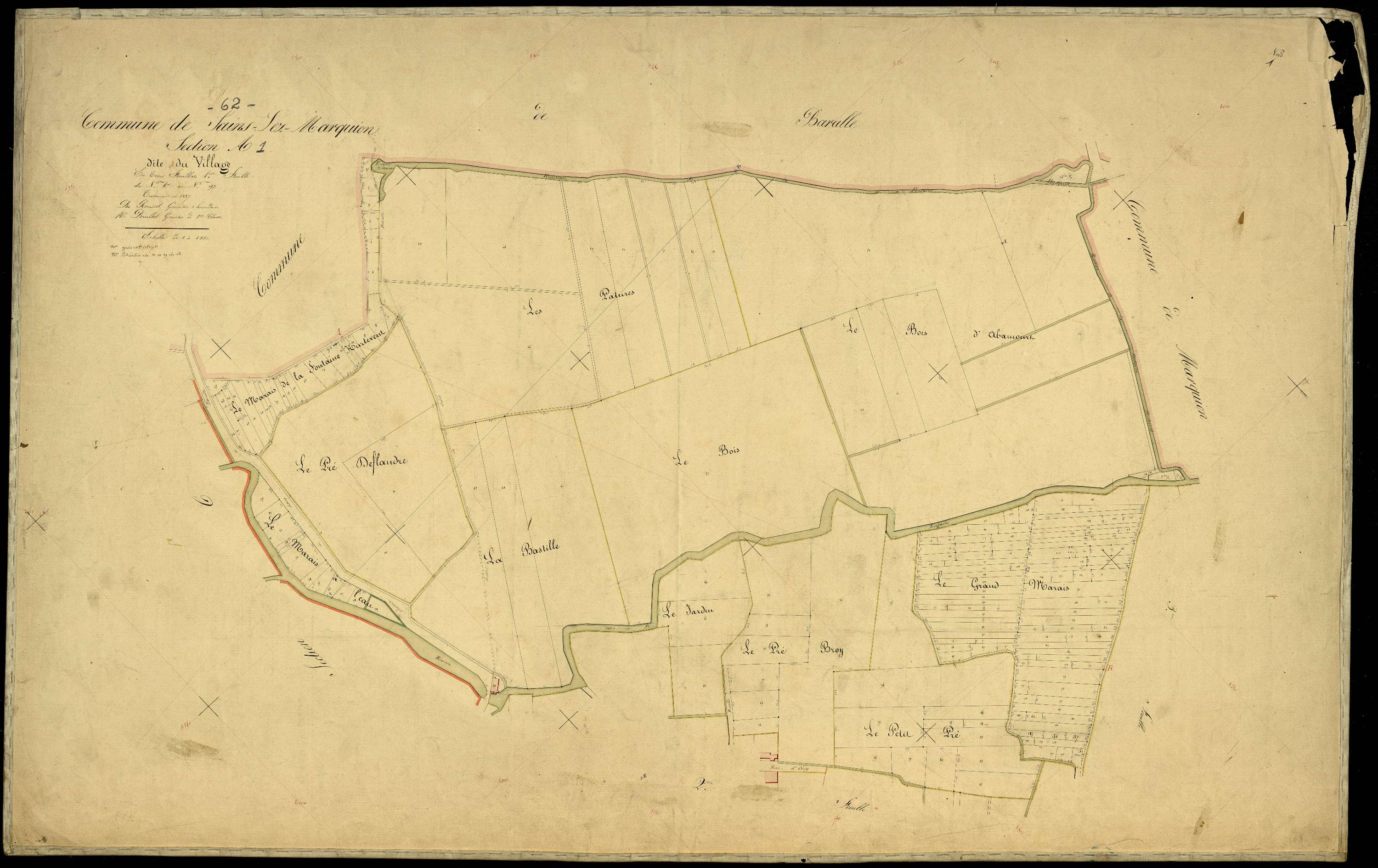 Marquion - Section A, 1re feuille