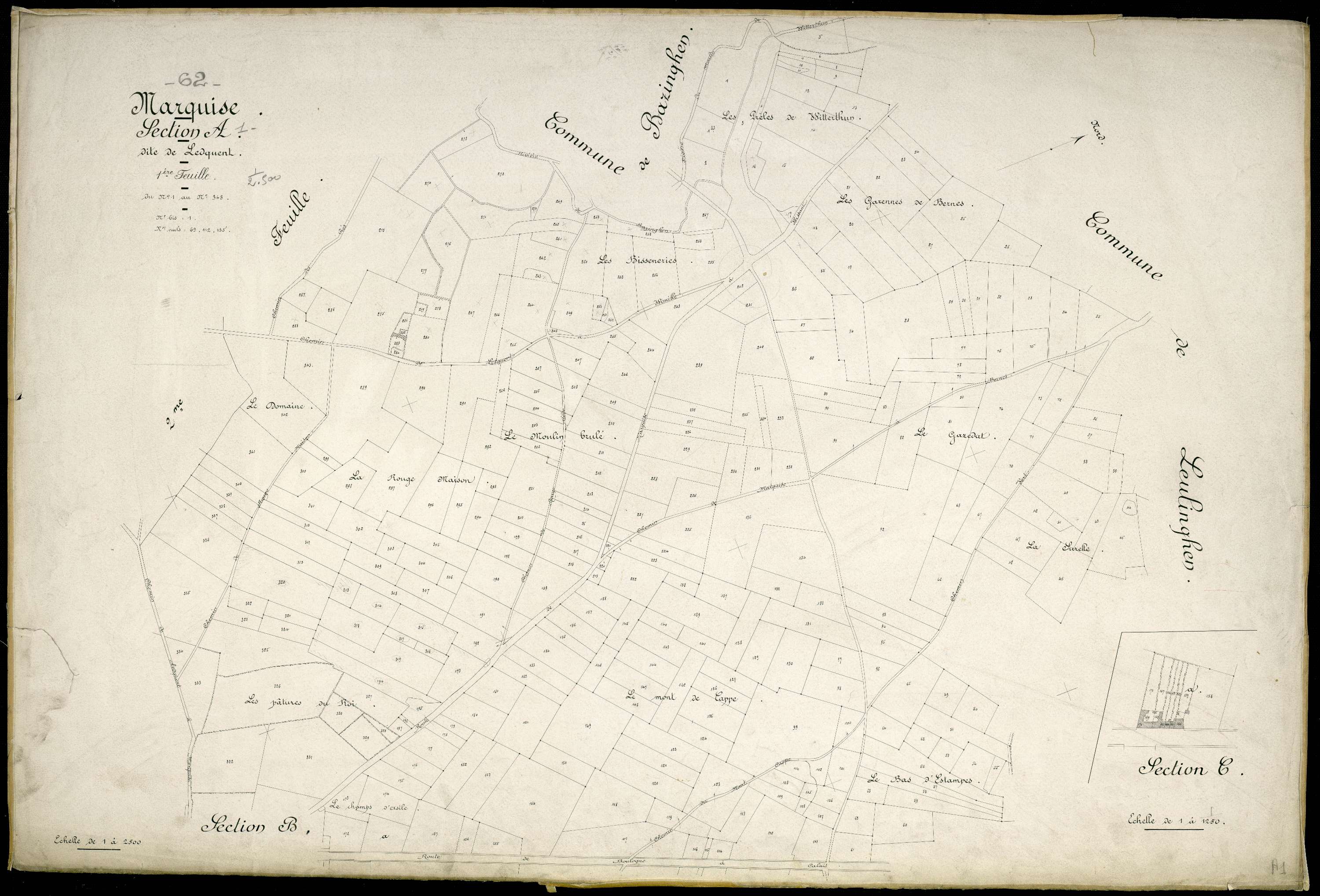 Marquise - Section A, 1re feuille