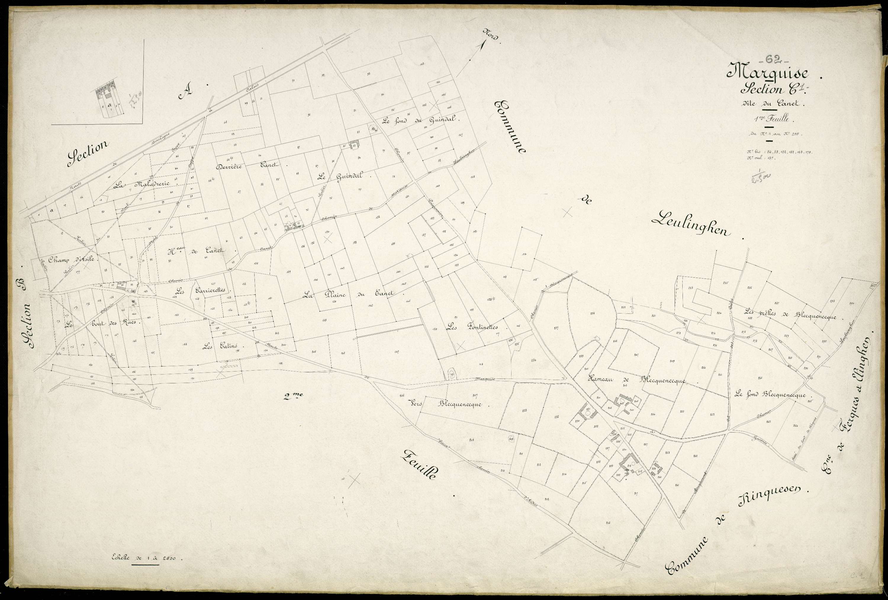 Marquise - Section C, 1re feuille
