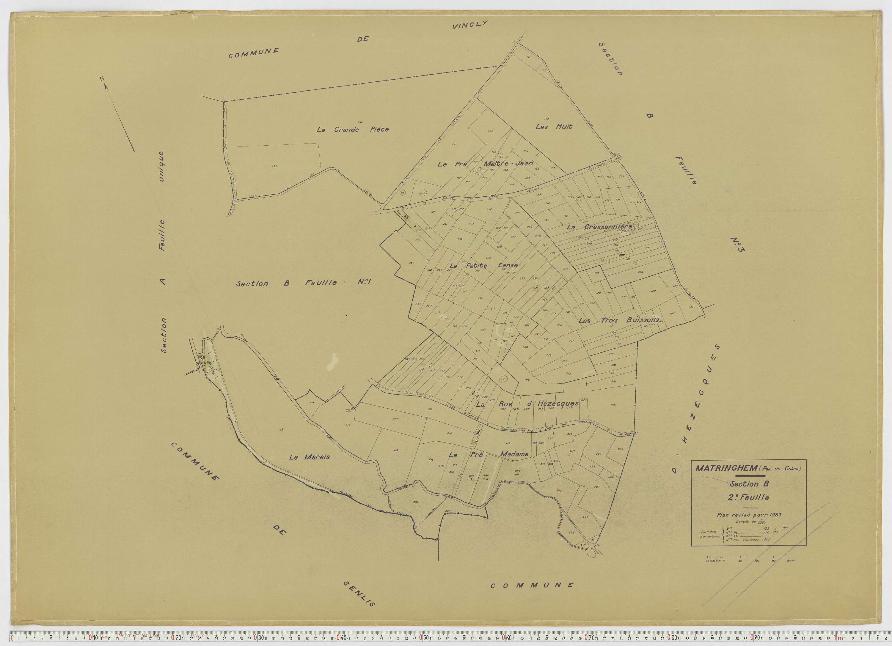 Matringhem - Section B, feuille 2.
