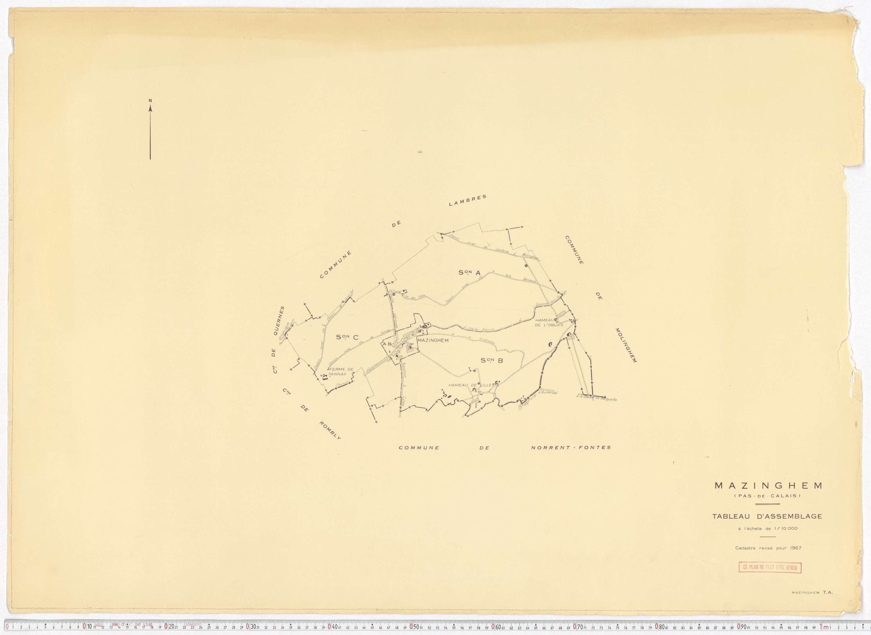 Mazinghem - Tableau d'assemblage.