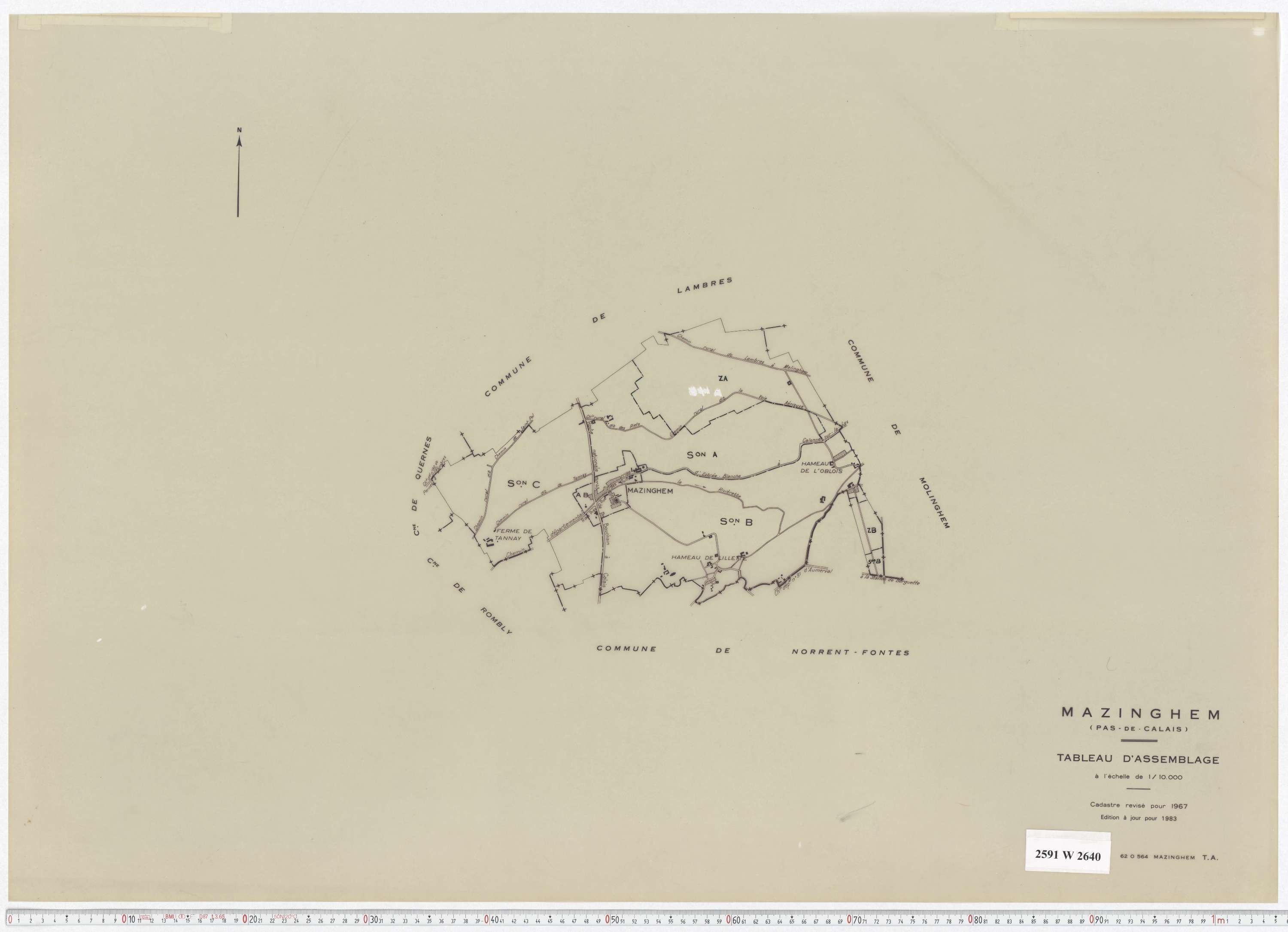 Mazinghem - Tableau d'assemblage.