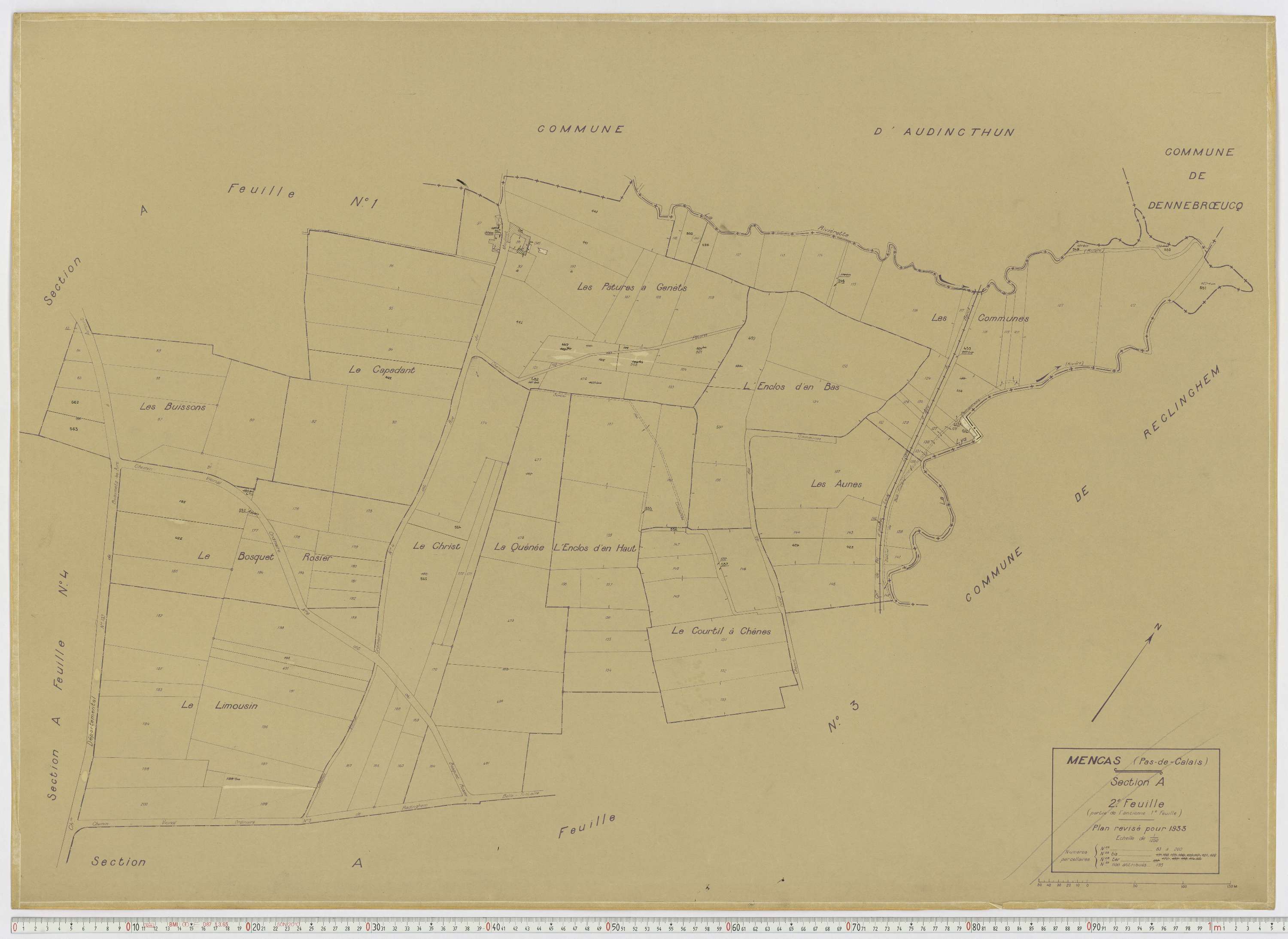 Mencas - Section A, feuille 2.