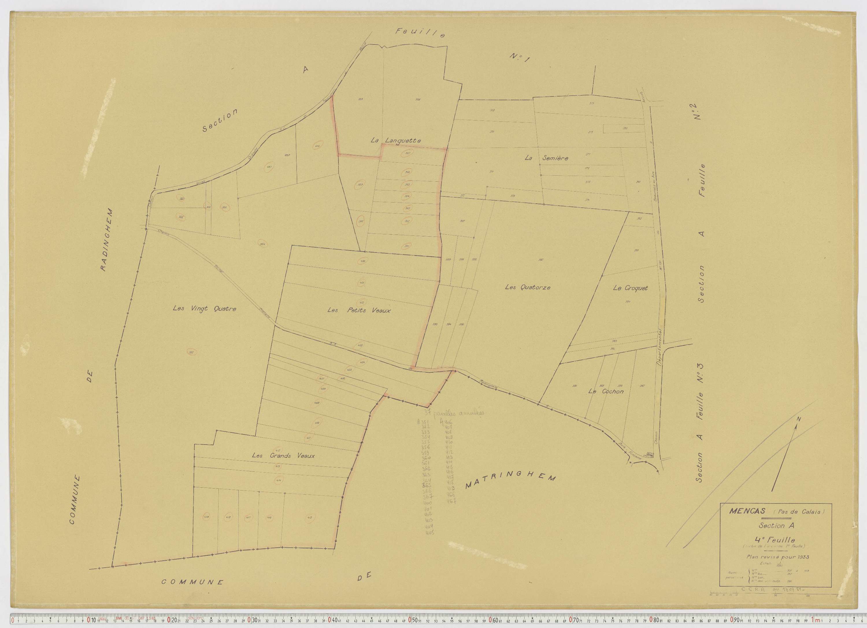Mencas - Section A, feuille 4.