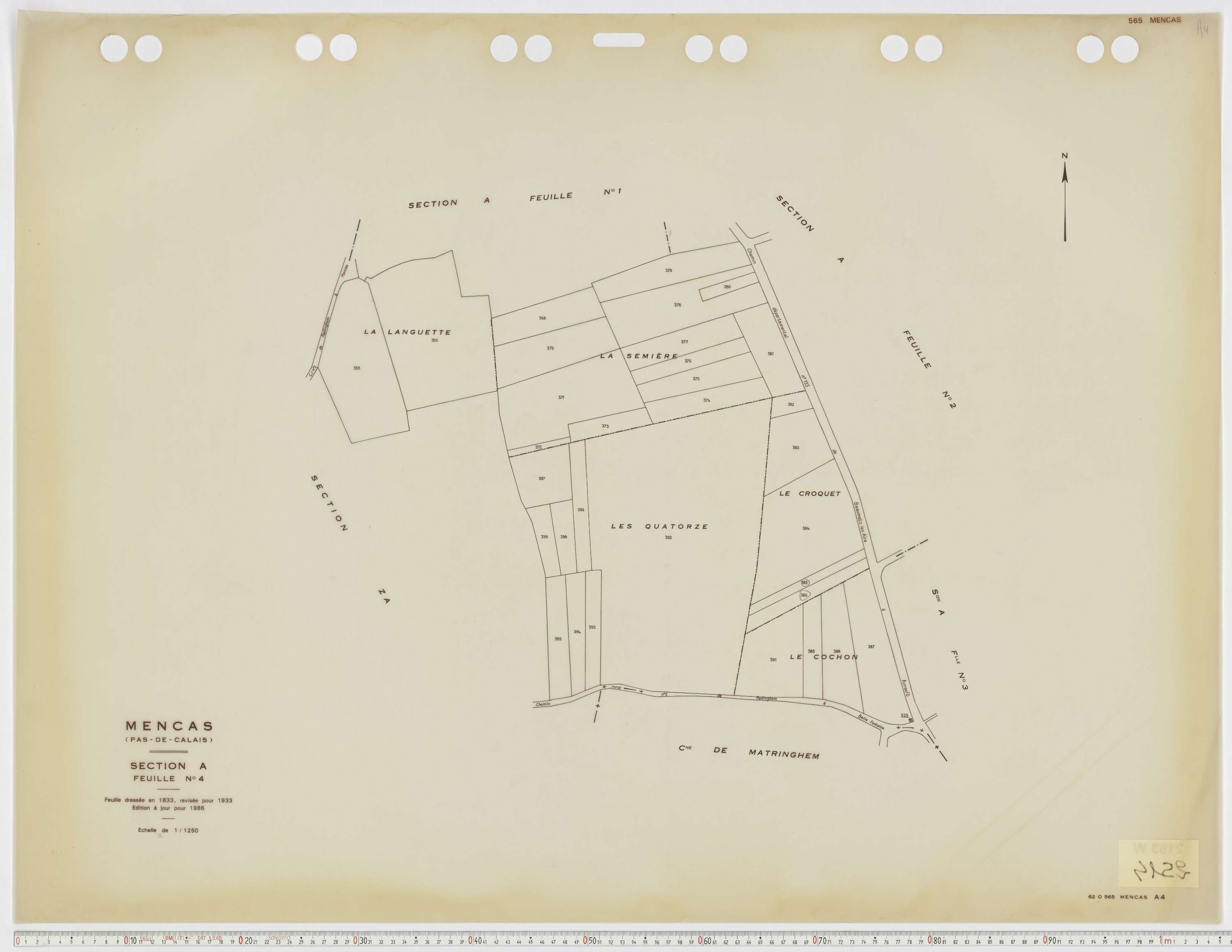 Mencas - Section A, feuille 4.