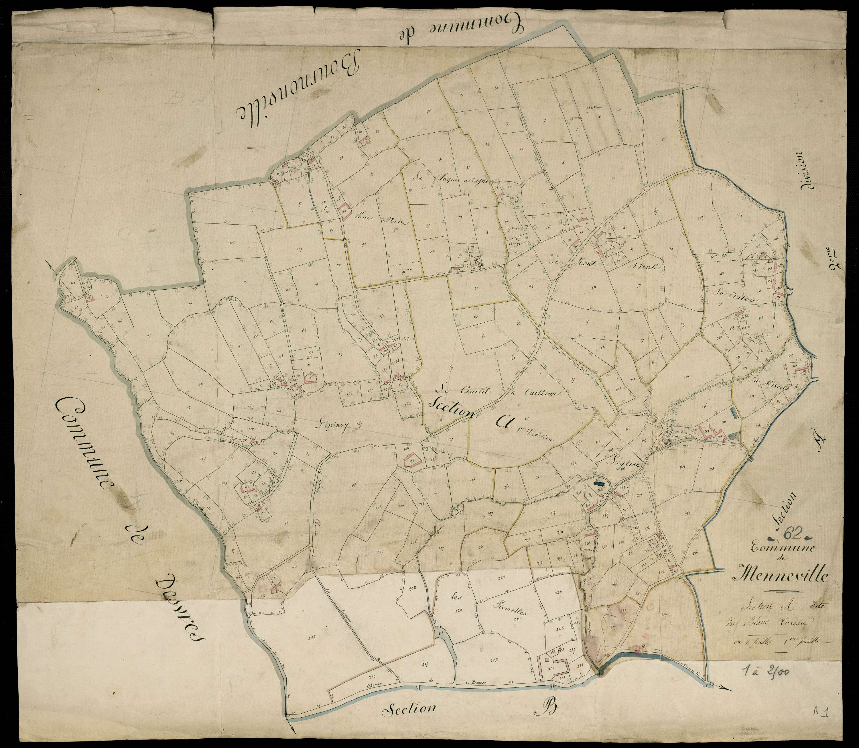 Menneville - Section A, 1re feuille