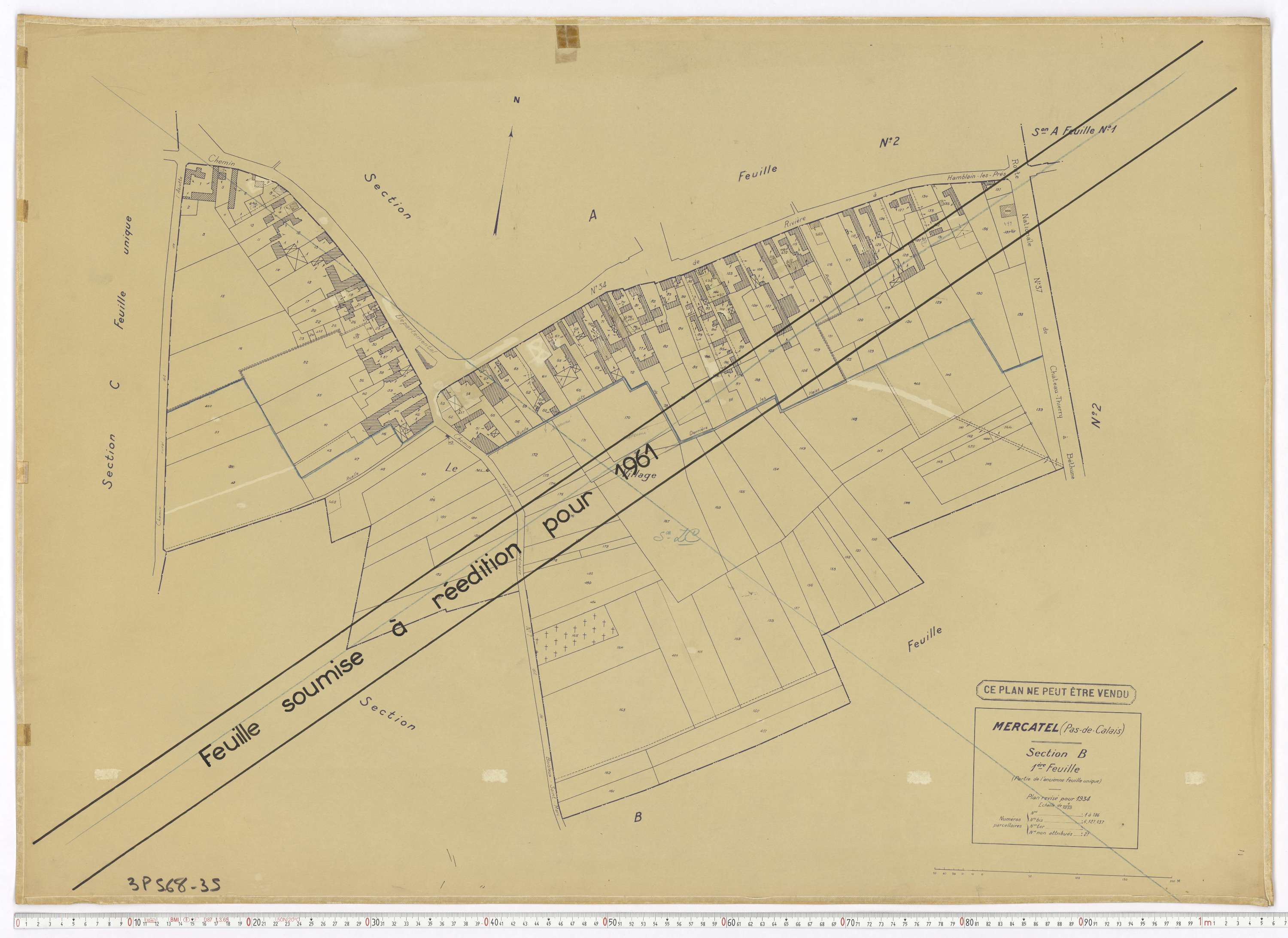 Mercatel - Section B, feuille 1.