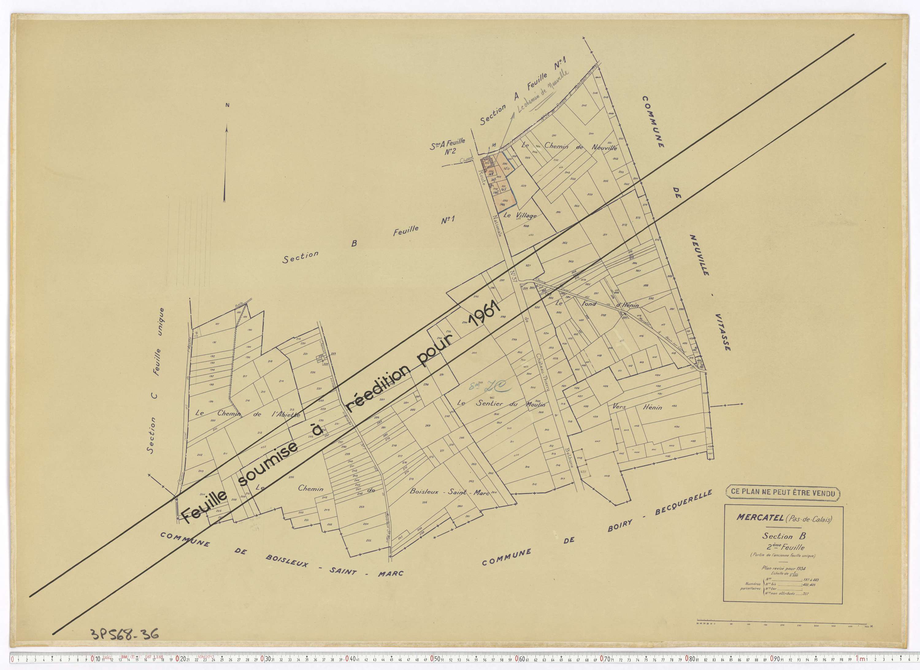 Mercatel - Section B, feuille 2.
