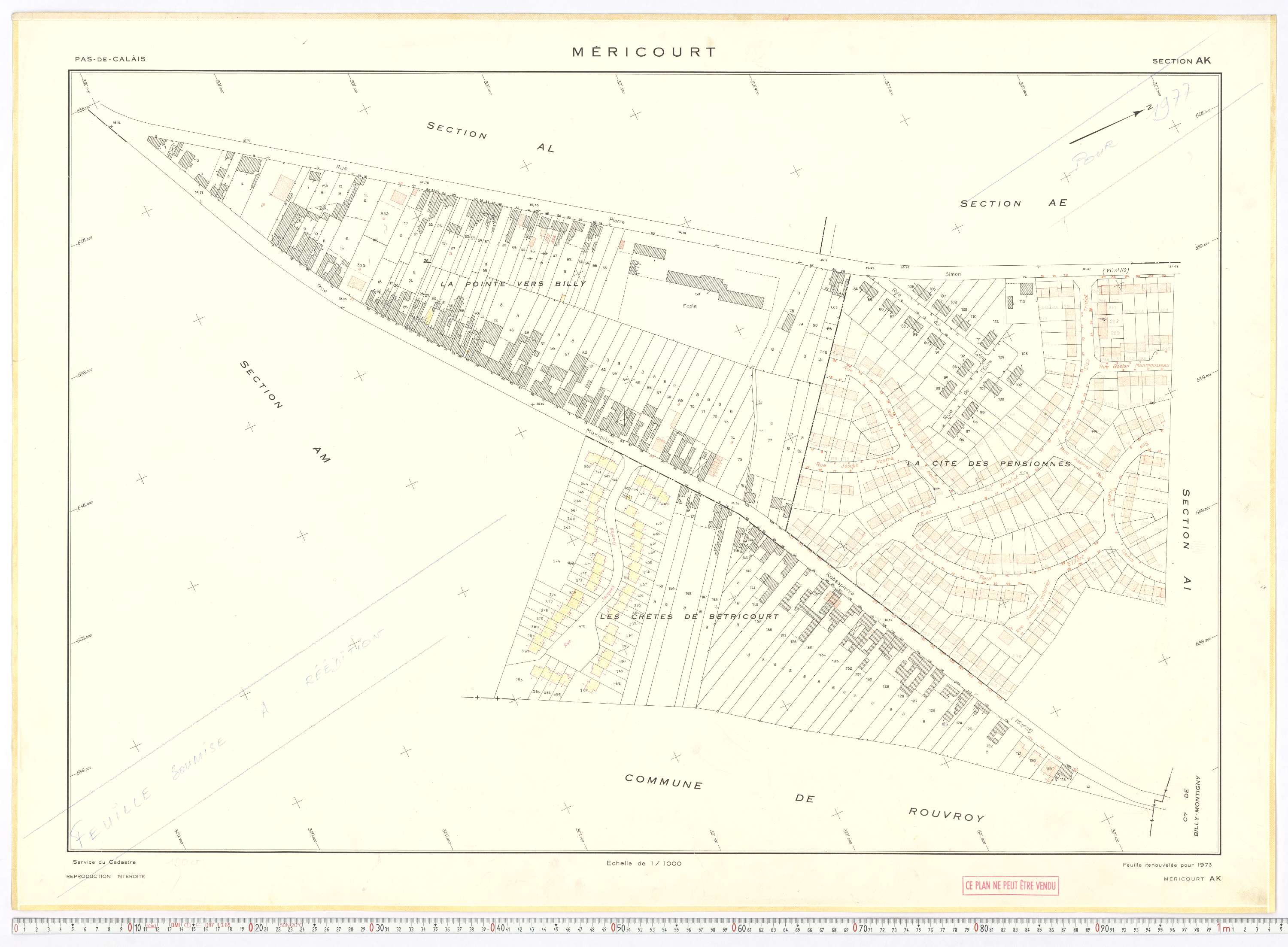 Méricourt - Section AK.