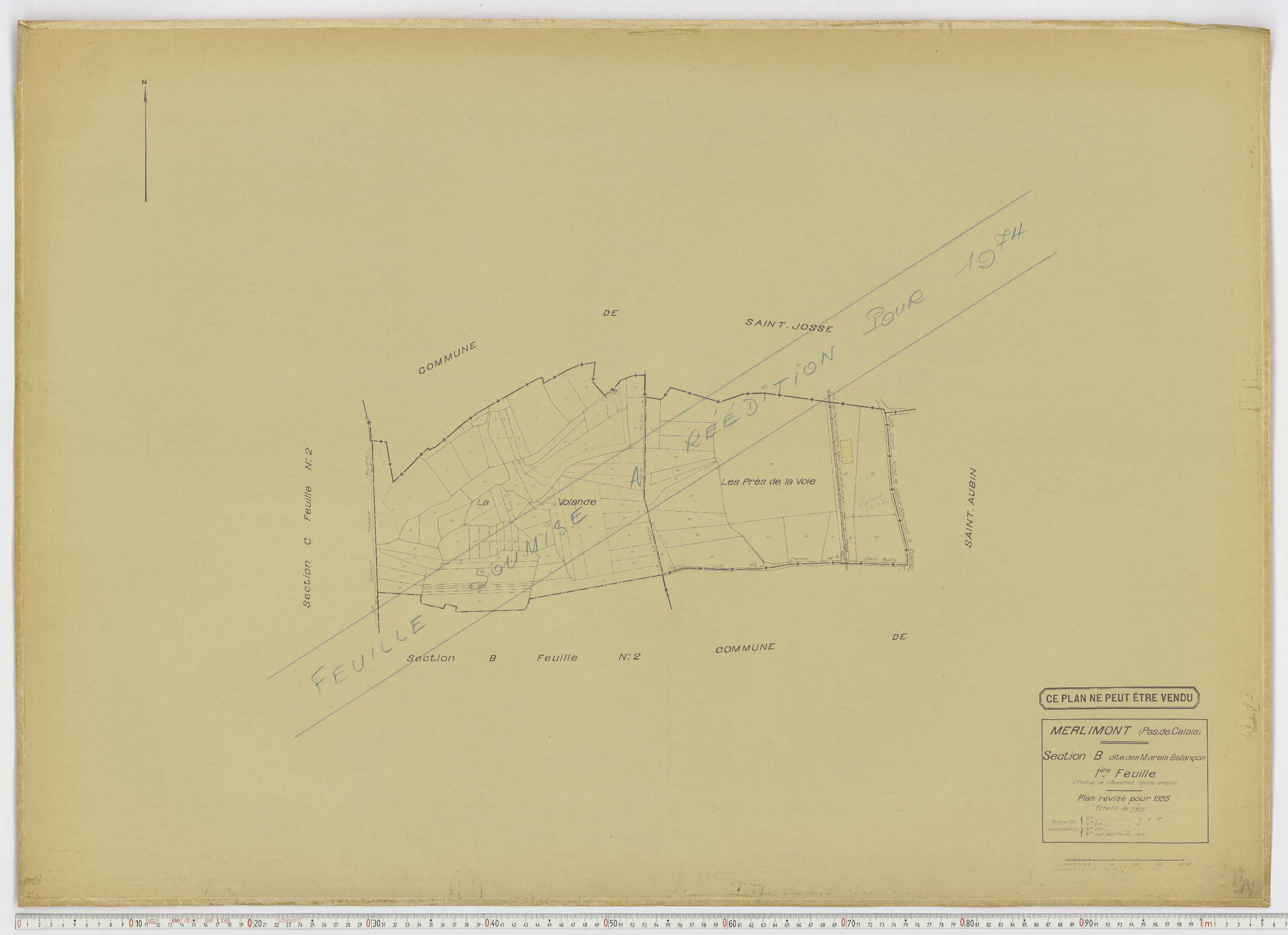 Merlimont - Section B, feuille 1.
