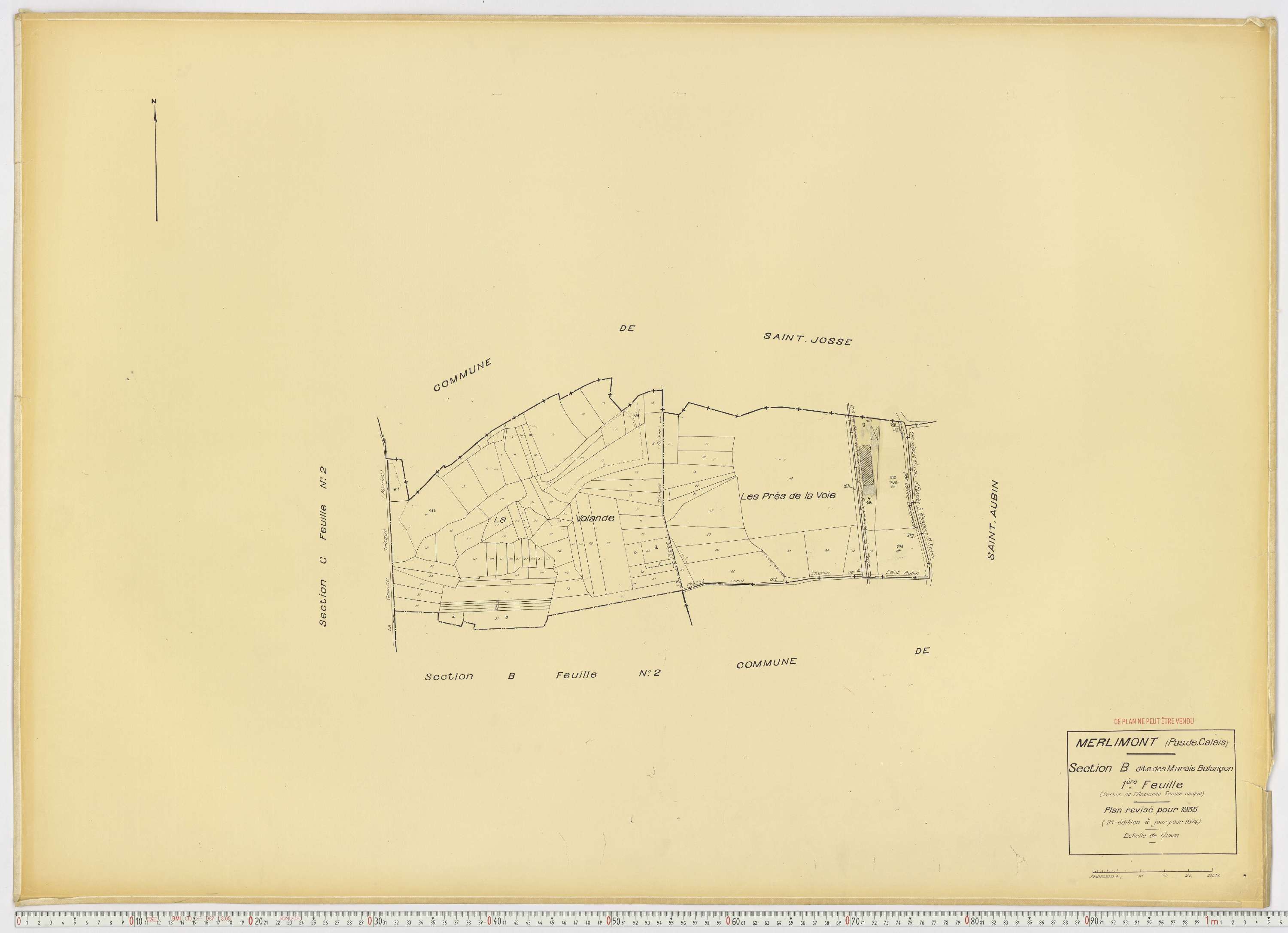 Merlimont - Section B, feuille 1.