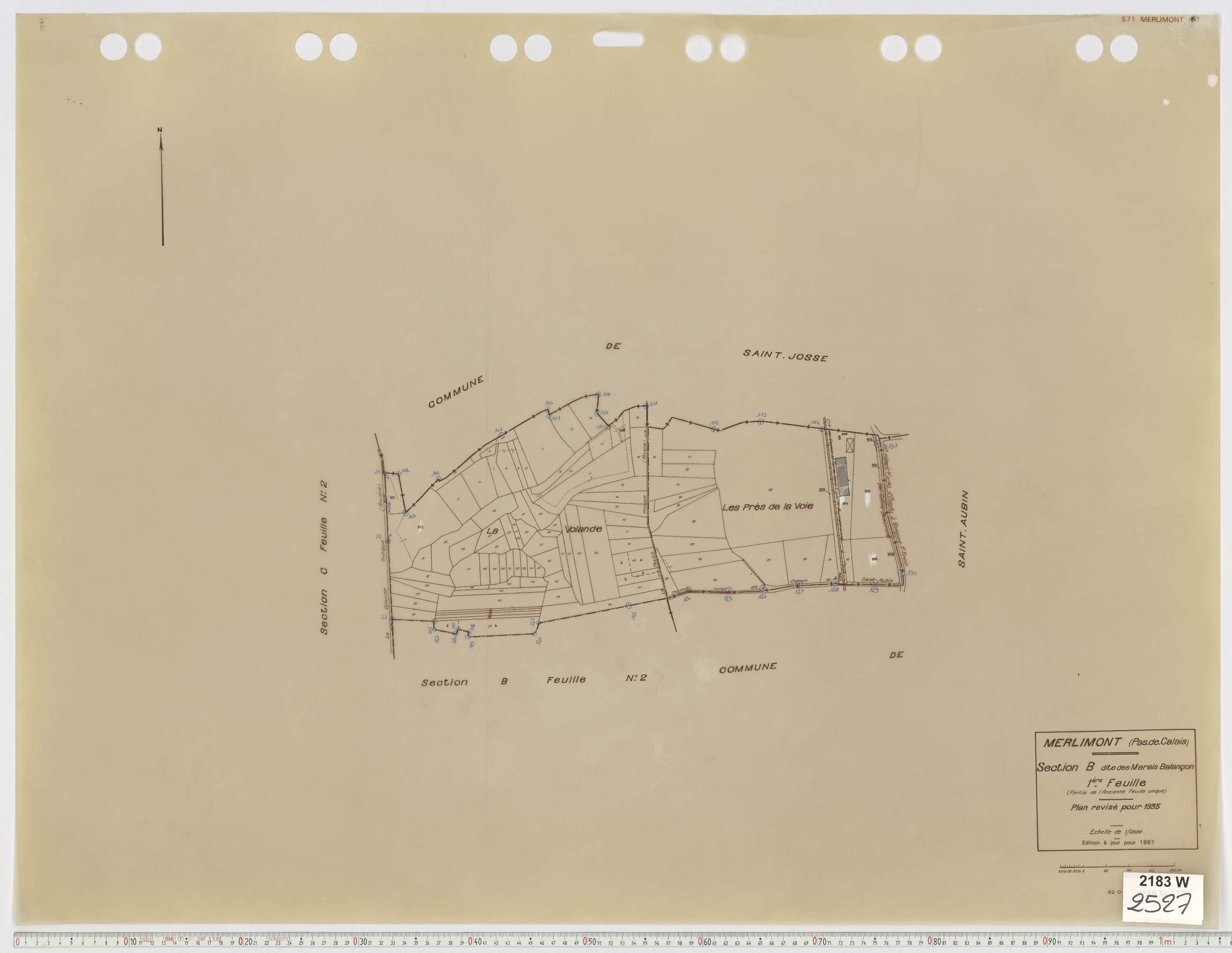 Merlimont - Section B, feuille 1.