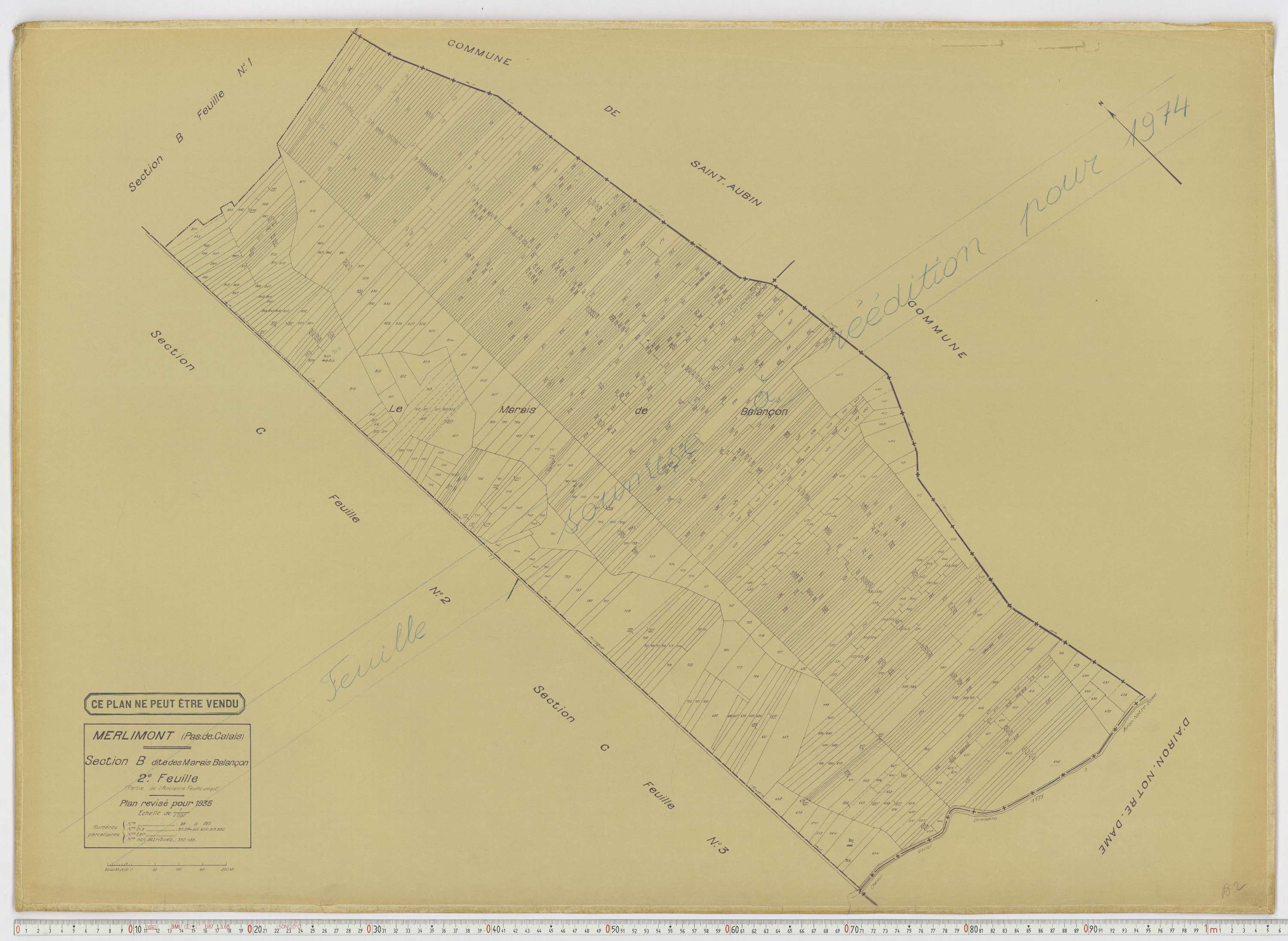 Merlimont - Section B, feuille 2.