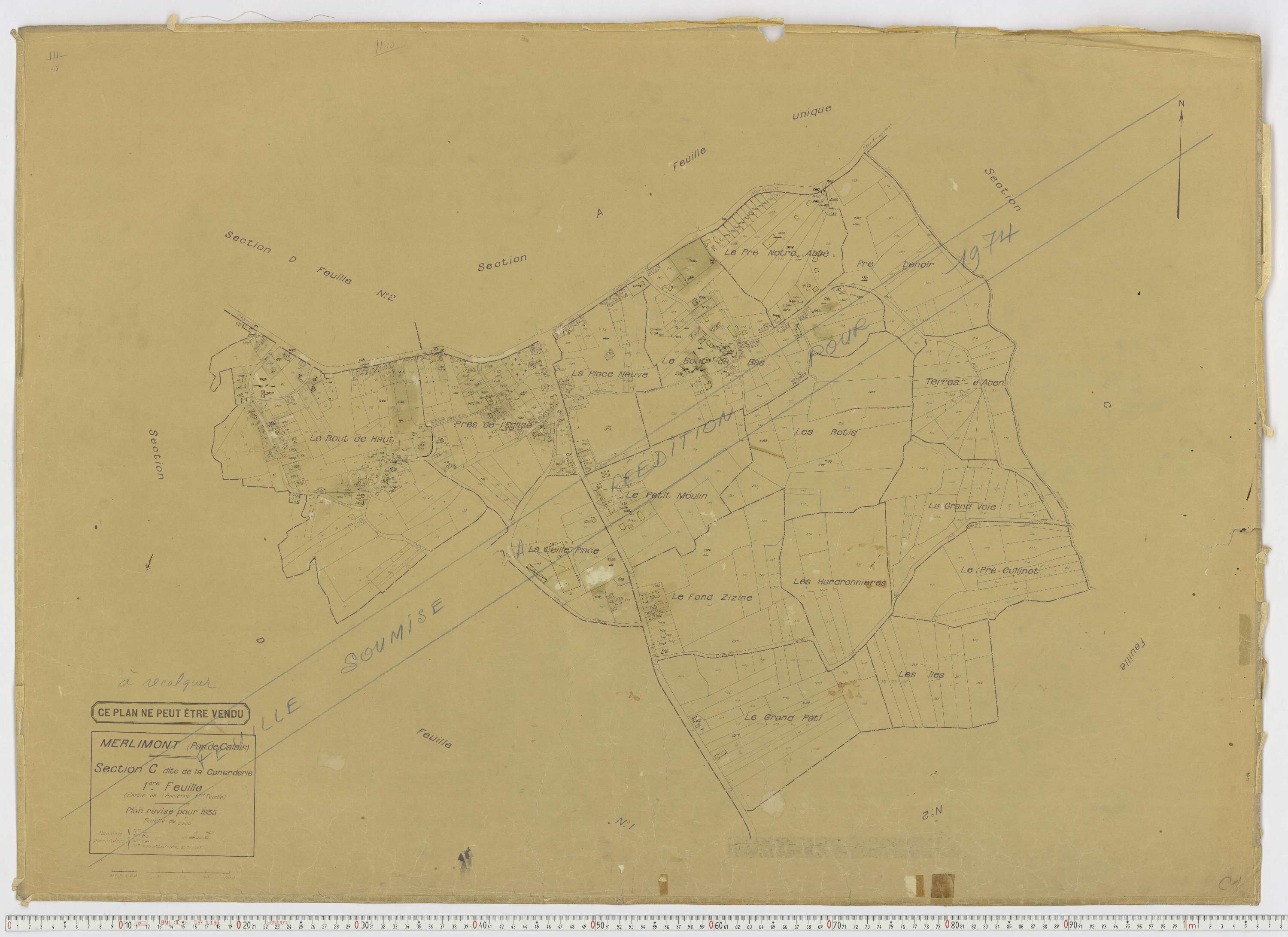 Merlimont - Section C, feuille 1.