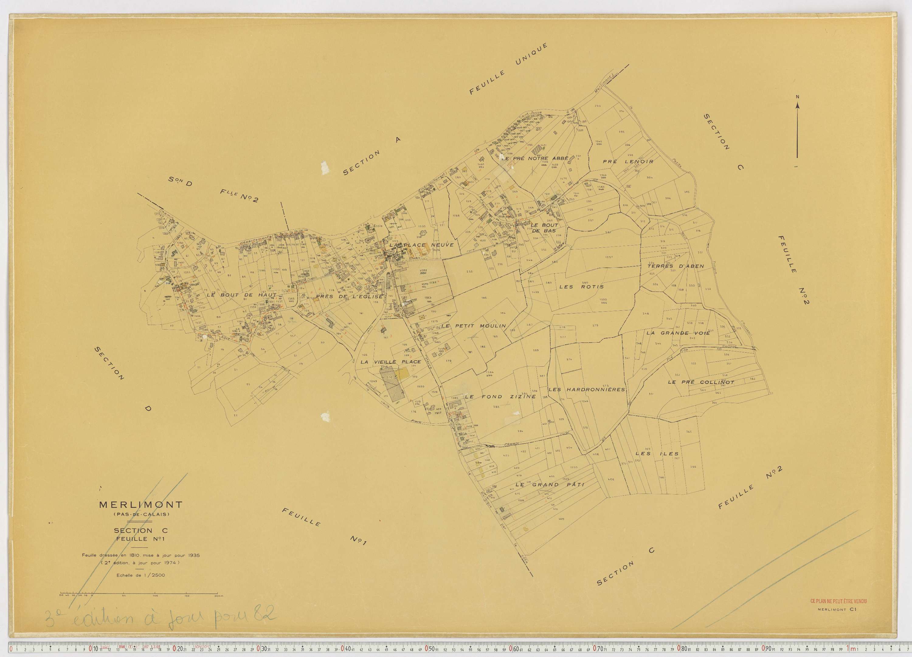 Merlimont - Section C, feuille 1.