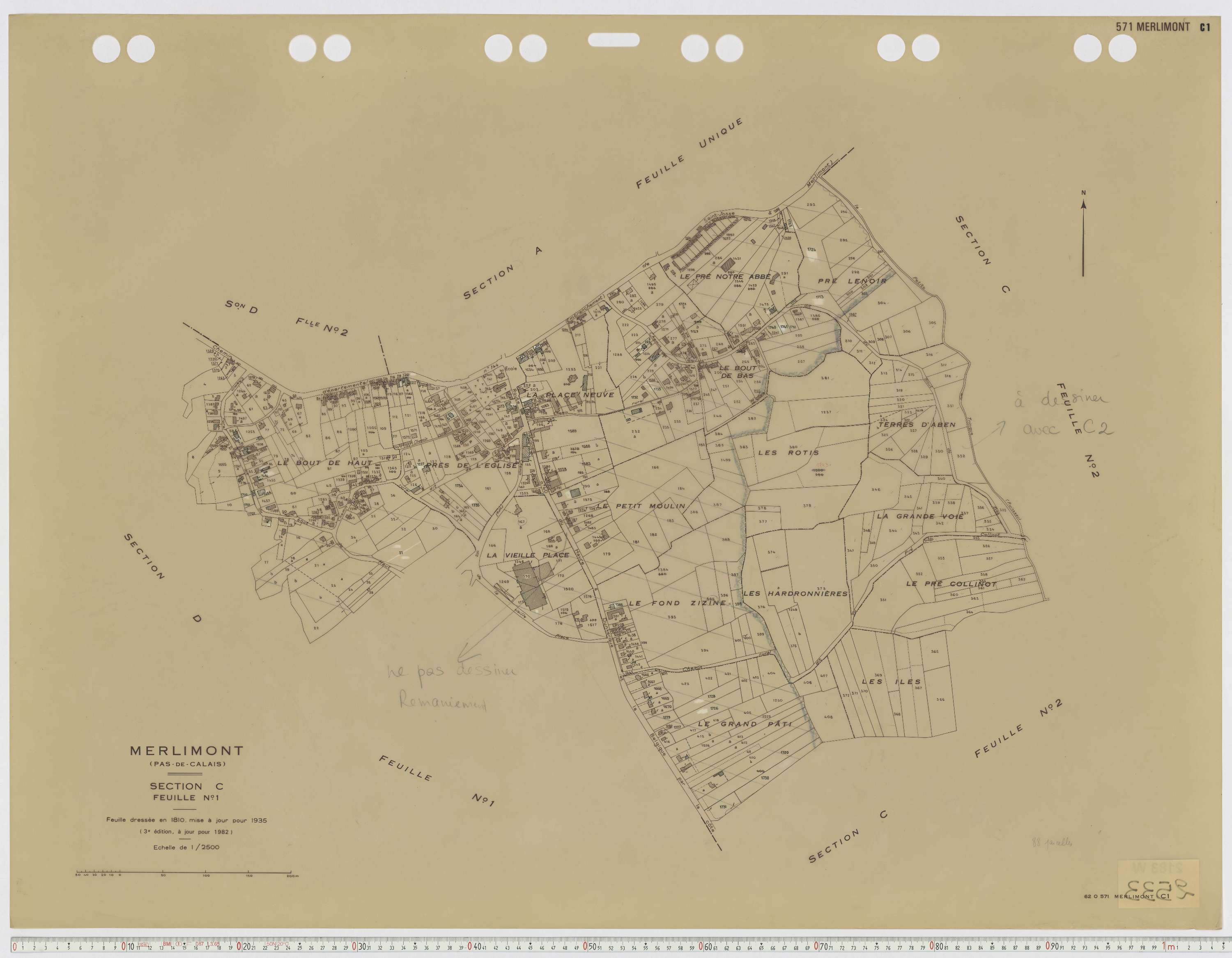 Merlimont - Section C, feuille 1.