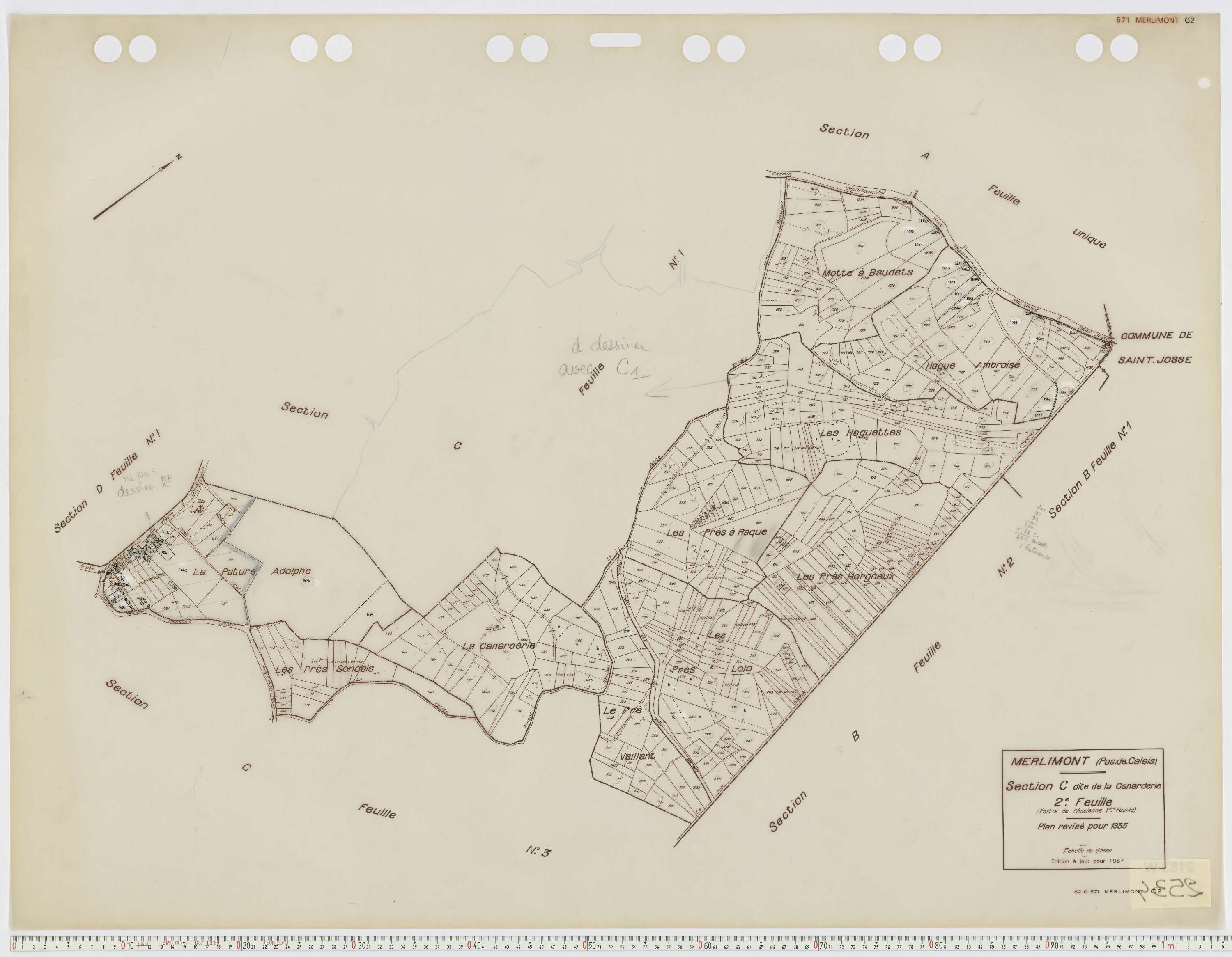 Merlimont - Section C, feuille 1.