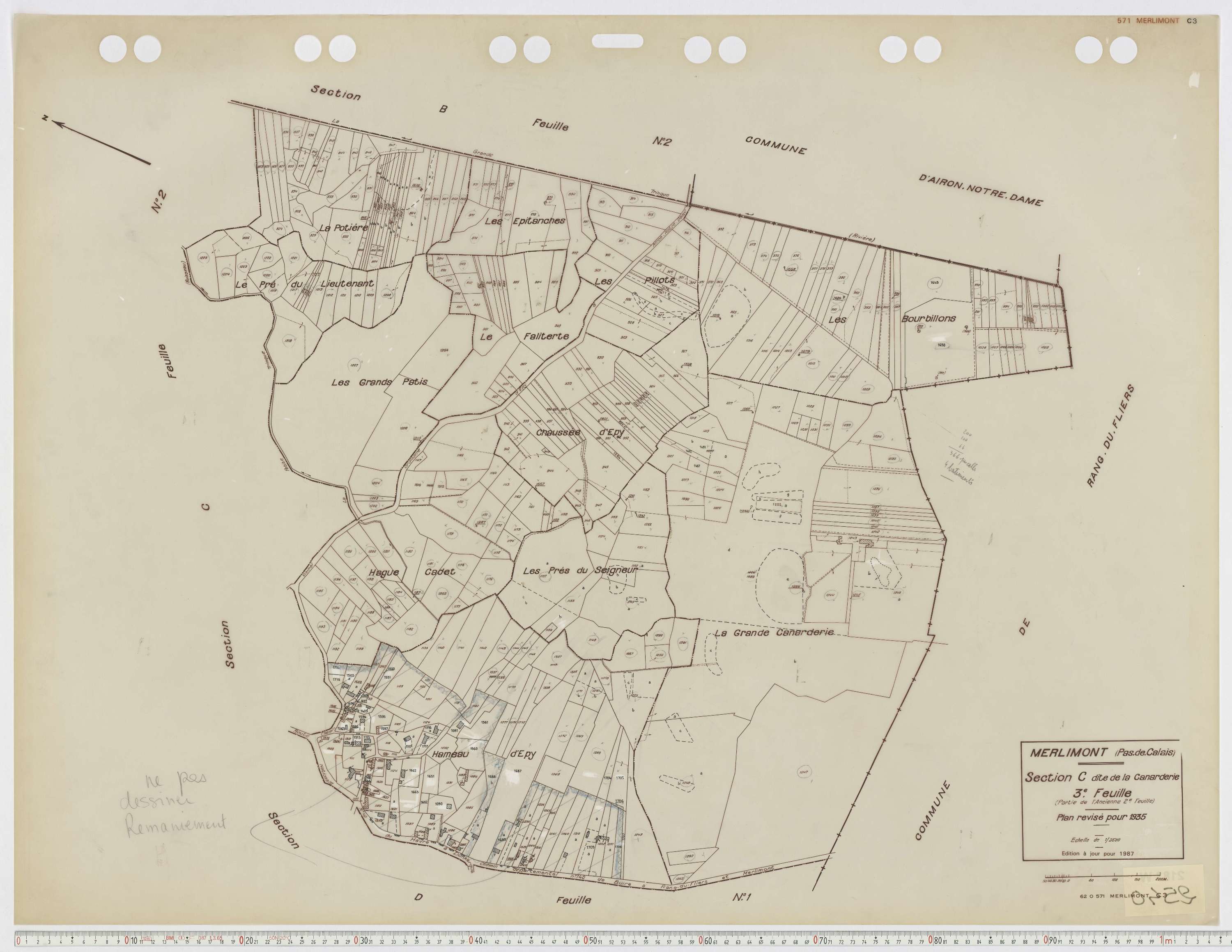 Merlimont - Section C, feuille 3.