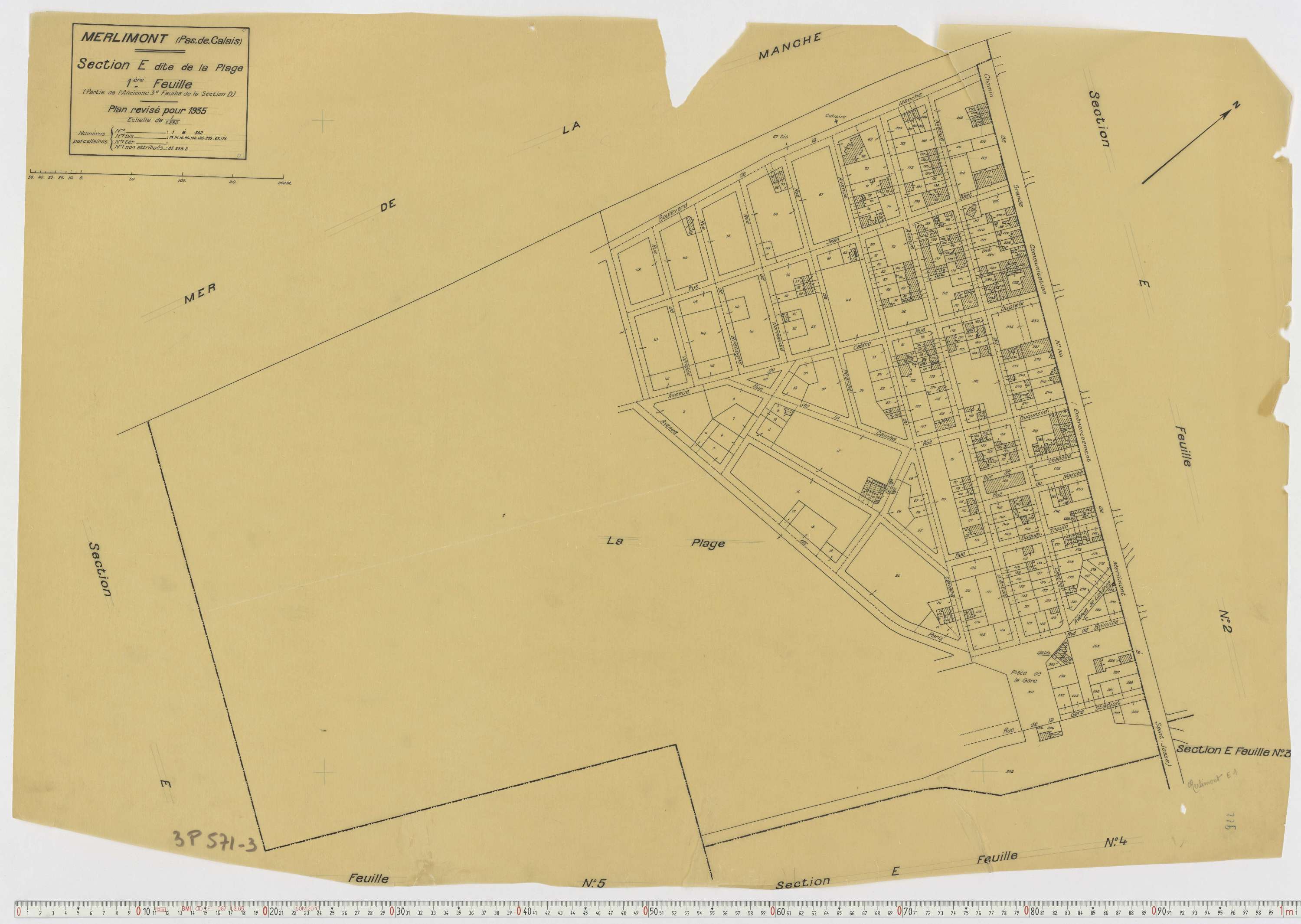 Merlimont - Section E, feuille 1.