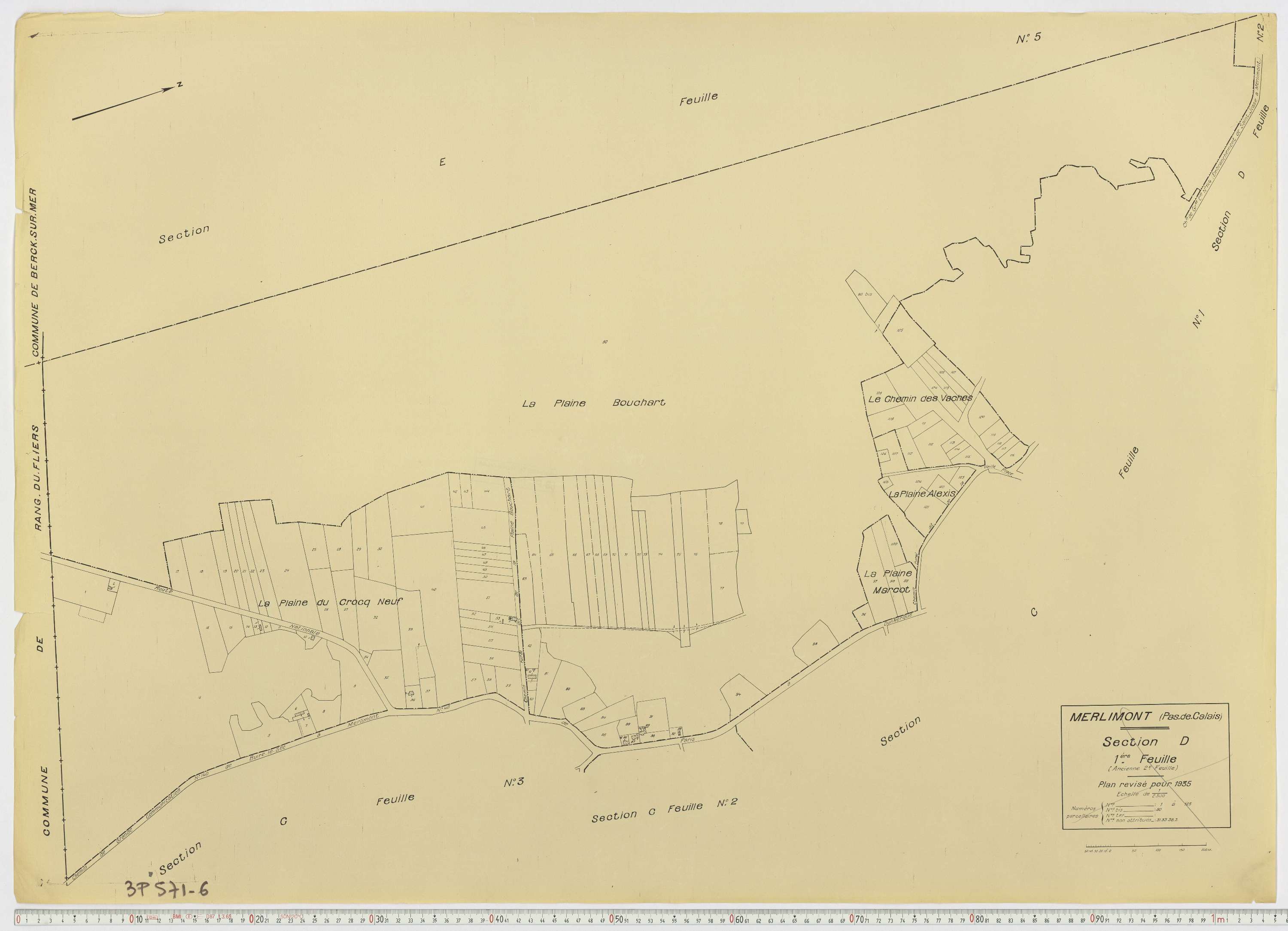 Merlimont - Section D, feuille 1.