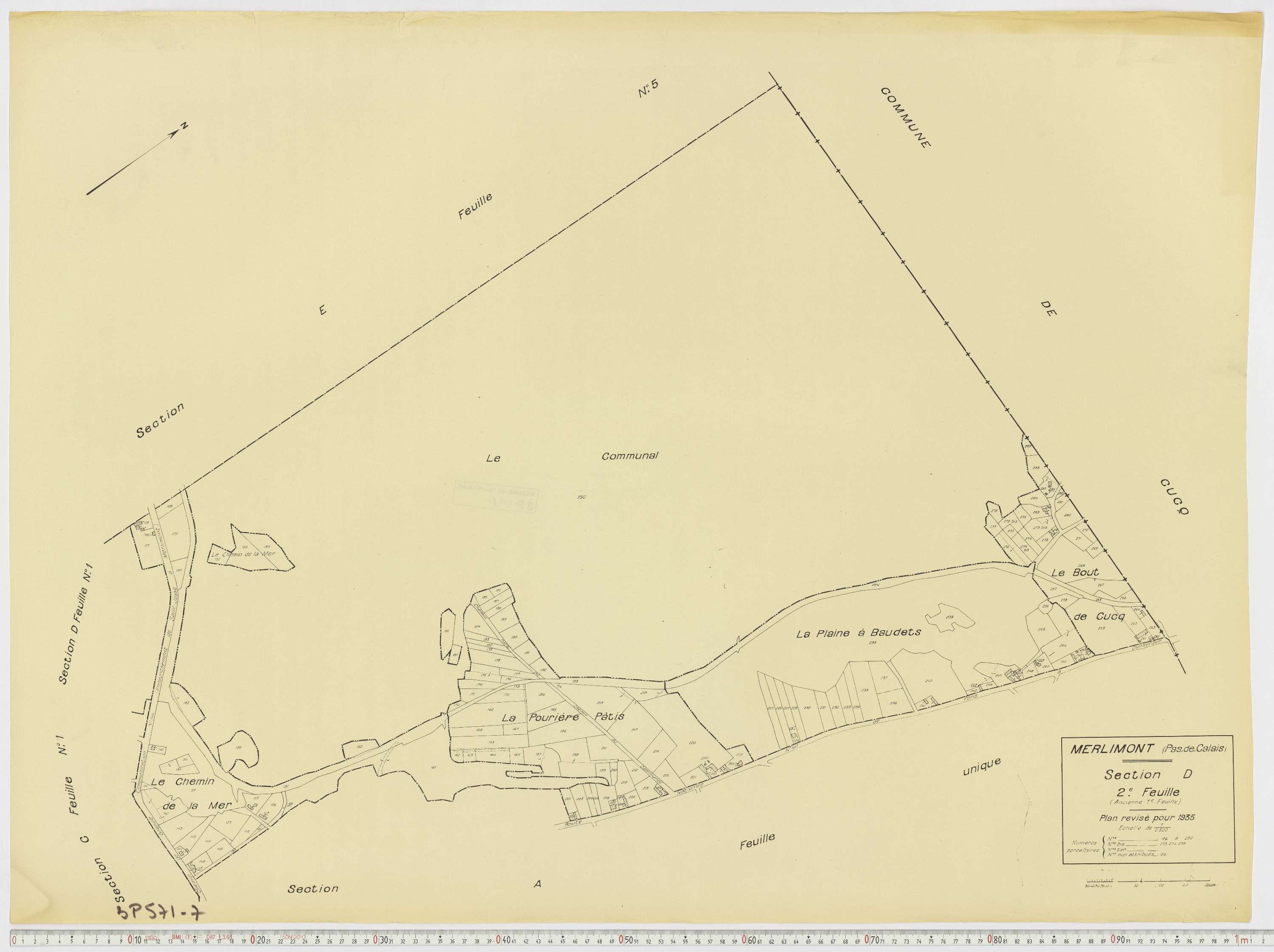 Merlimont - Section D, feuille 2.