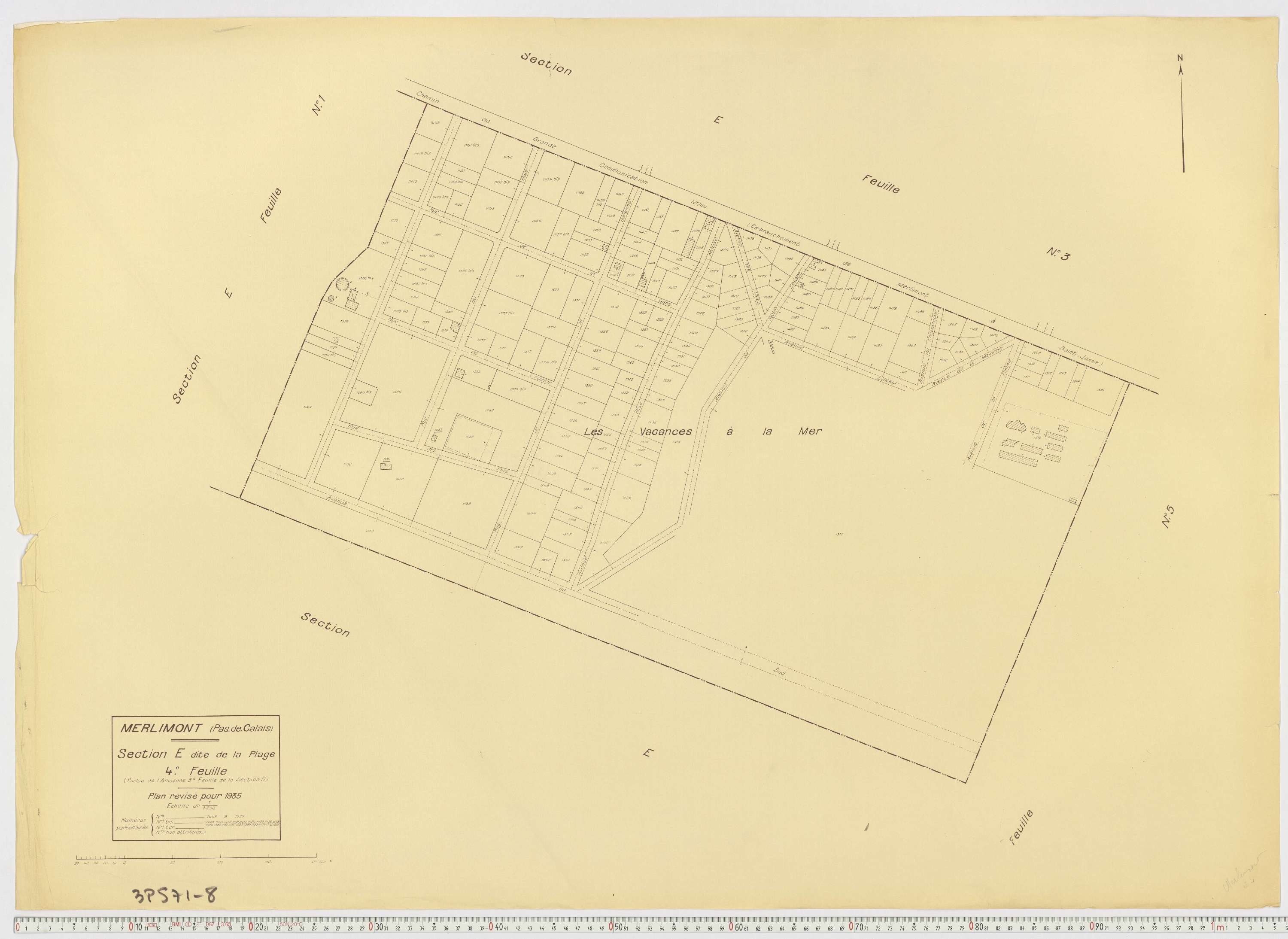 Merlimont - Section E, feuille 4.
