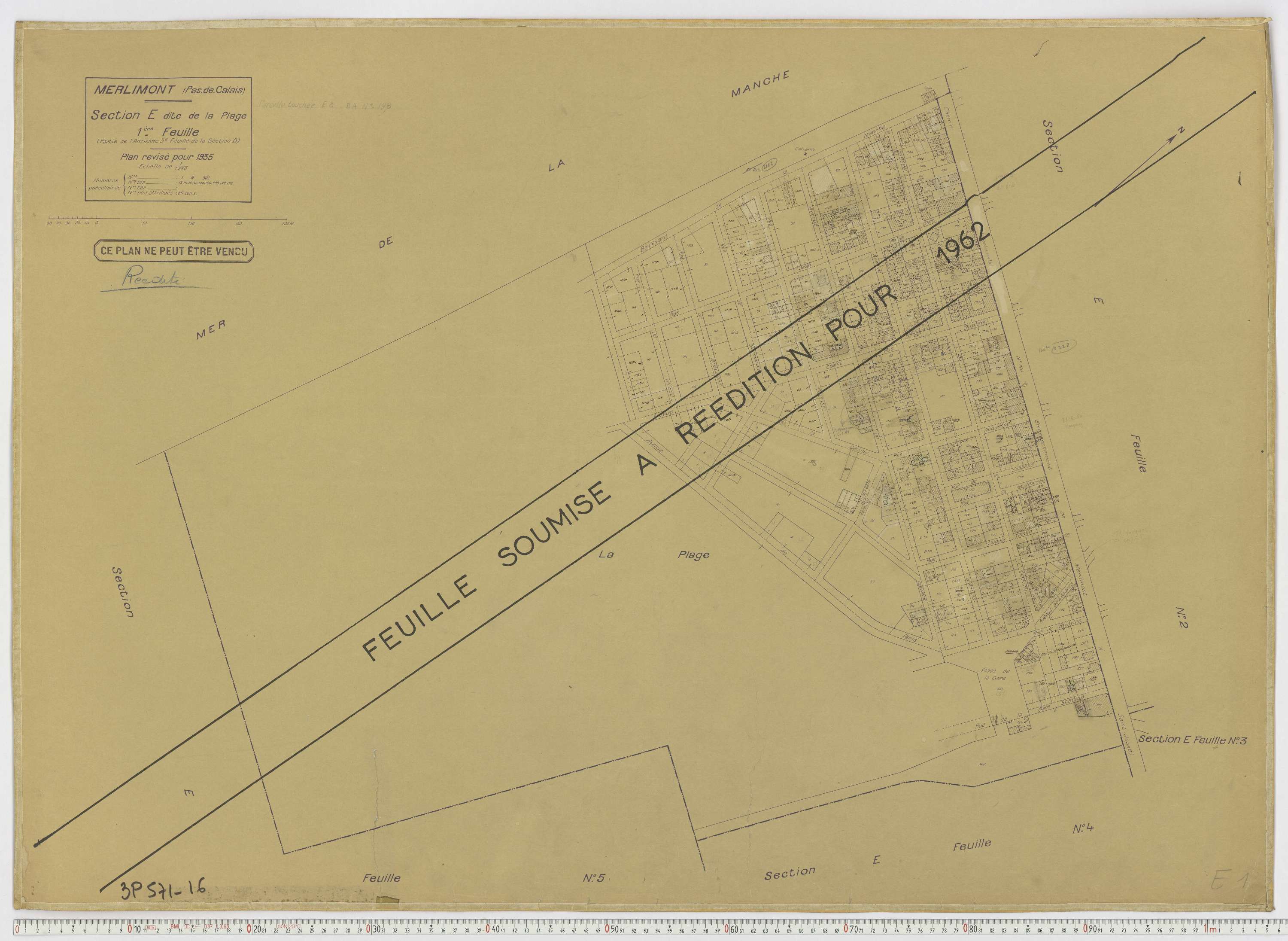 Merlimont - Section E, feuille 1.