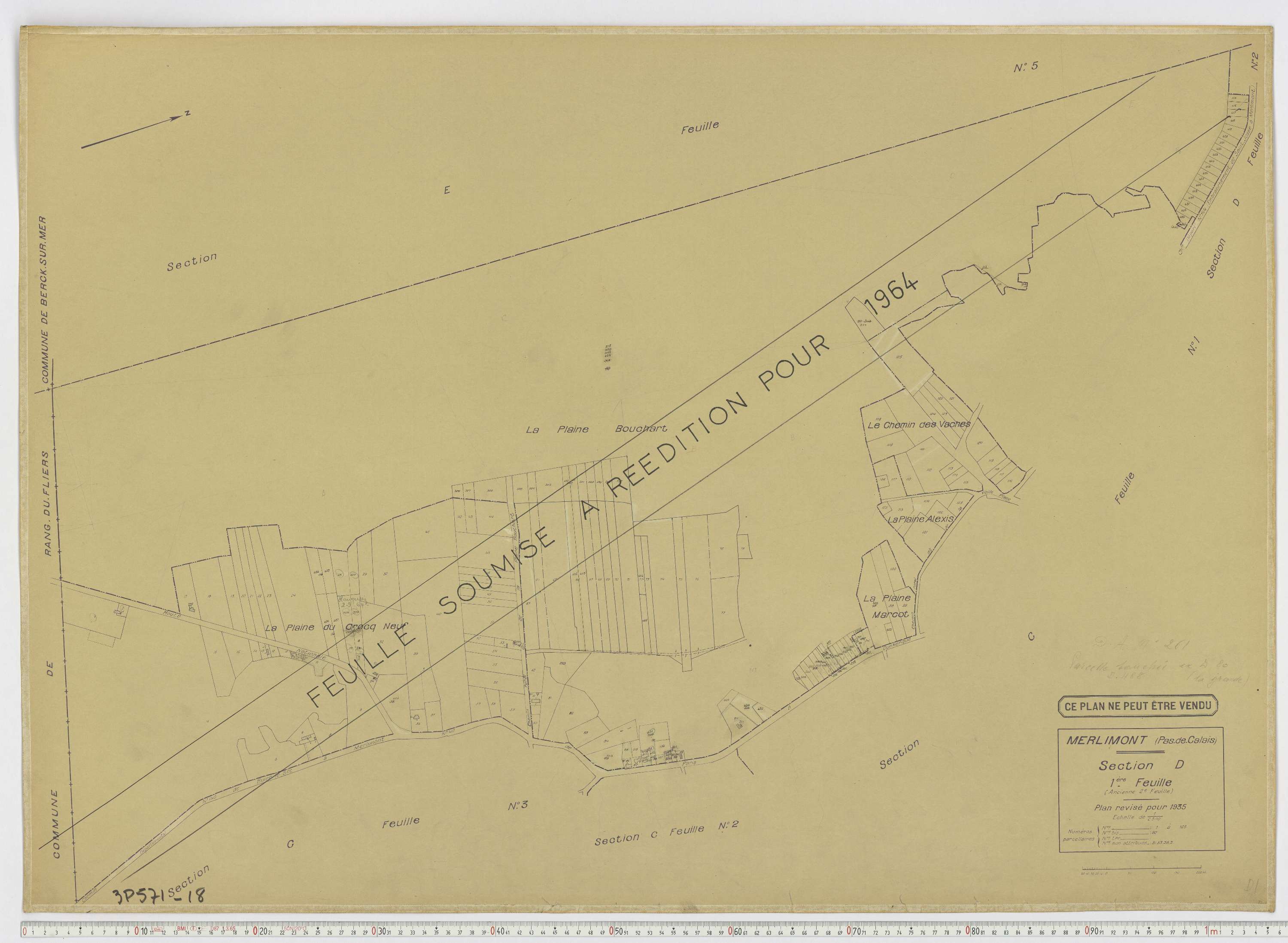 Merlimont - Section D, feuille 1.